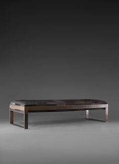 Etched Hair-On Upholstery Jacob Bench by Madheke