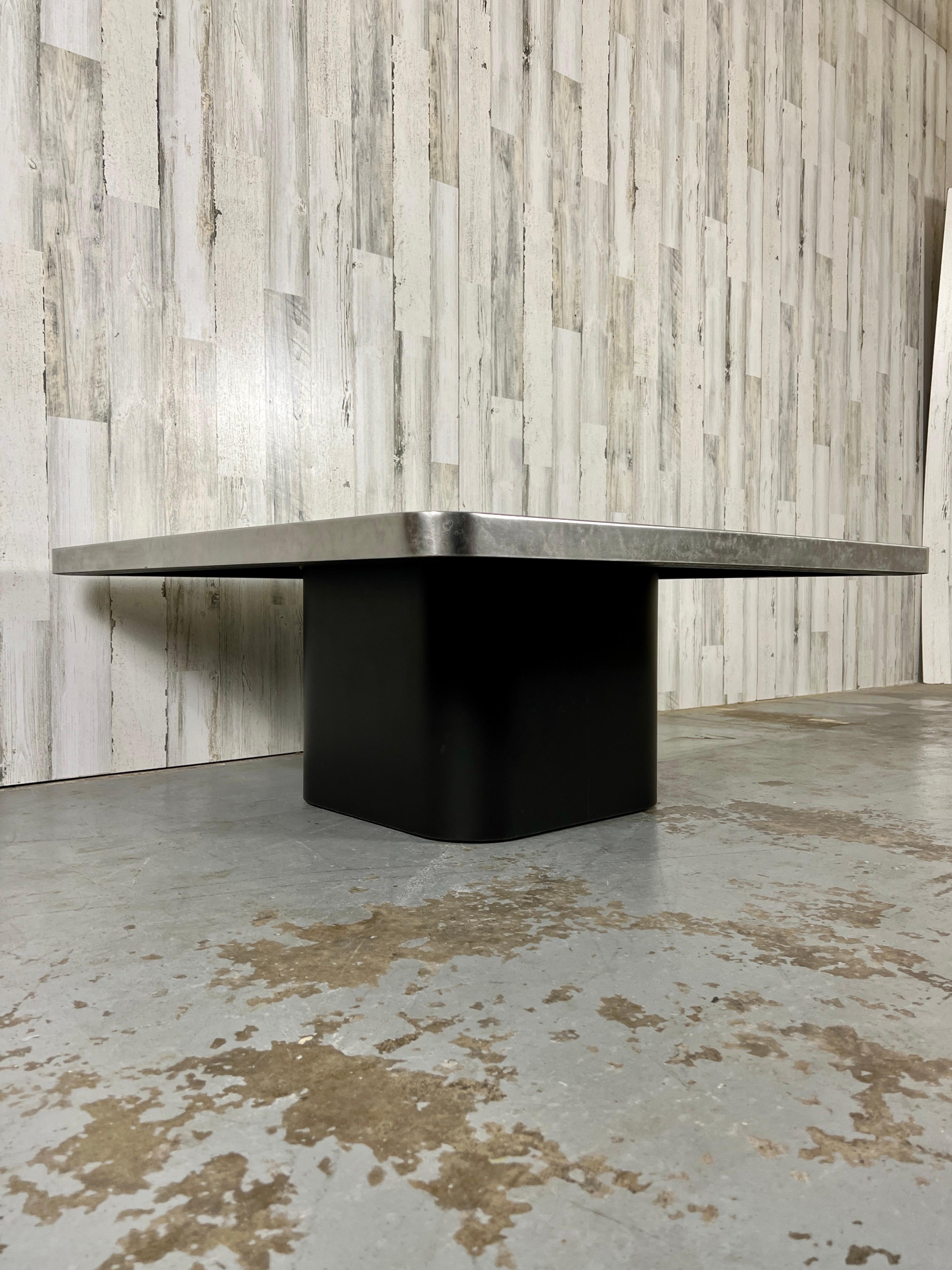 Heinz Lilienthal sculptural abstract stainless steel coffee table, Germany, 1970.