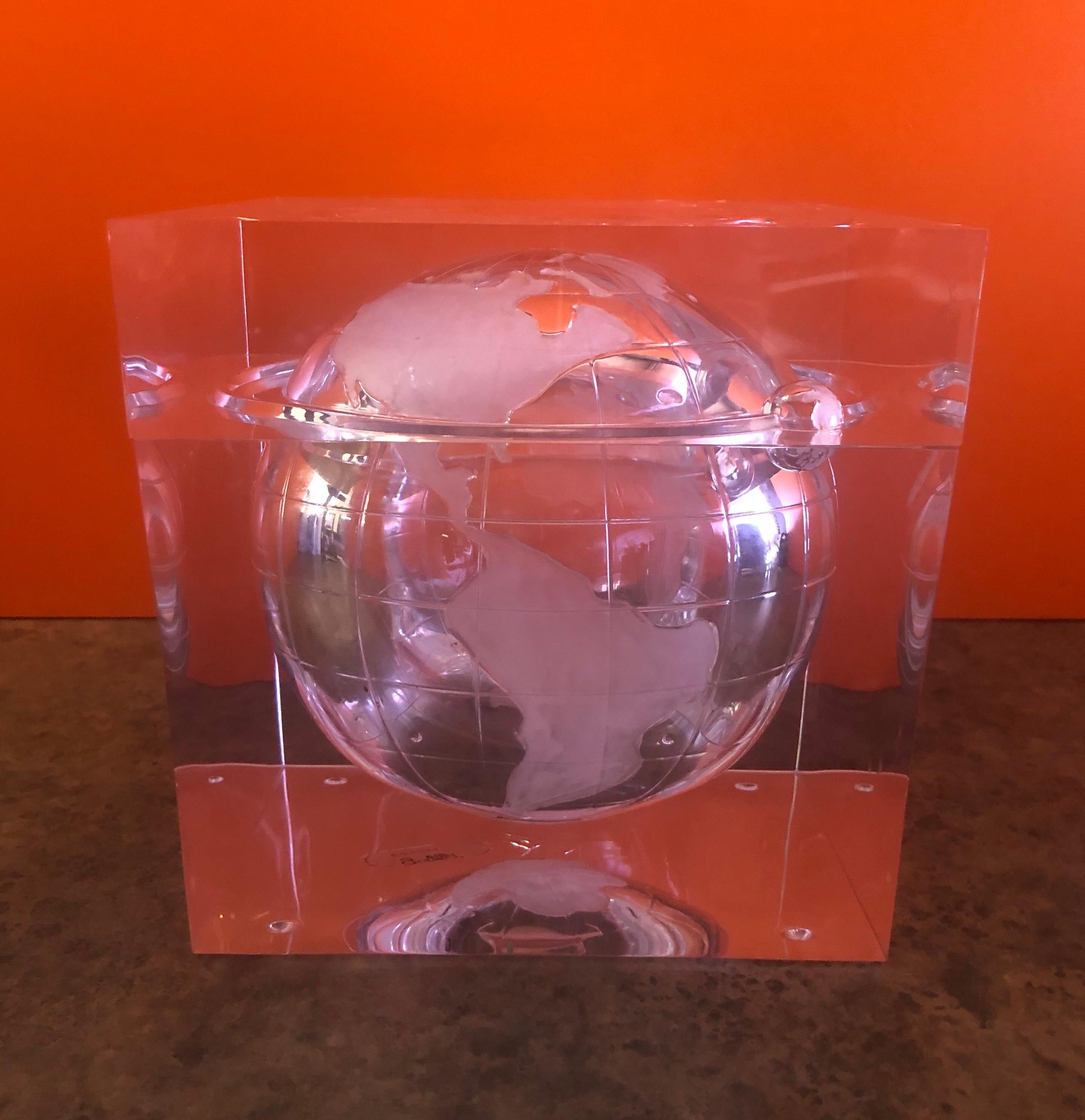 vintage globe ice bucket