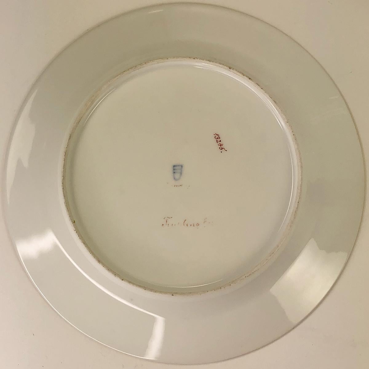 Etched Porcelain Cabinet Plate Featuring a Famous Painting by Adolphe Bouguereau For Sale 1