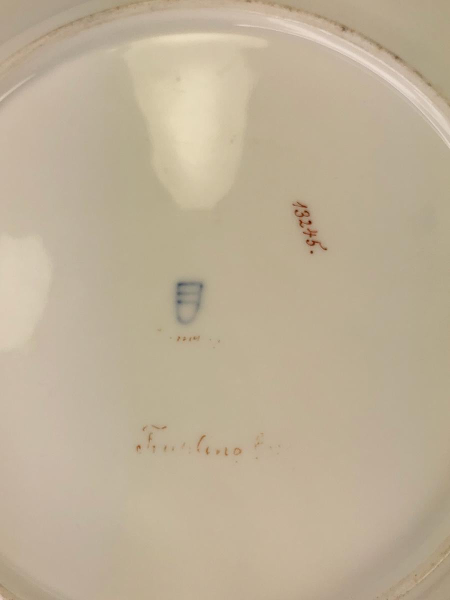 Etched Porcelain Cabinet Plate Featuring a Famous Painting by Adolphe Bouguereau For Sale 2