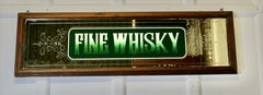 Etched Pub Mirror Fine Whiskey Advertising Sign