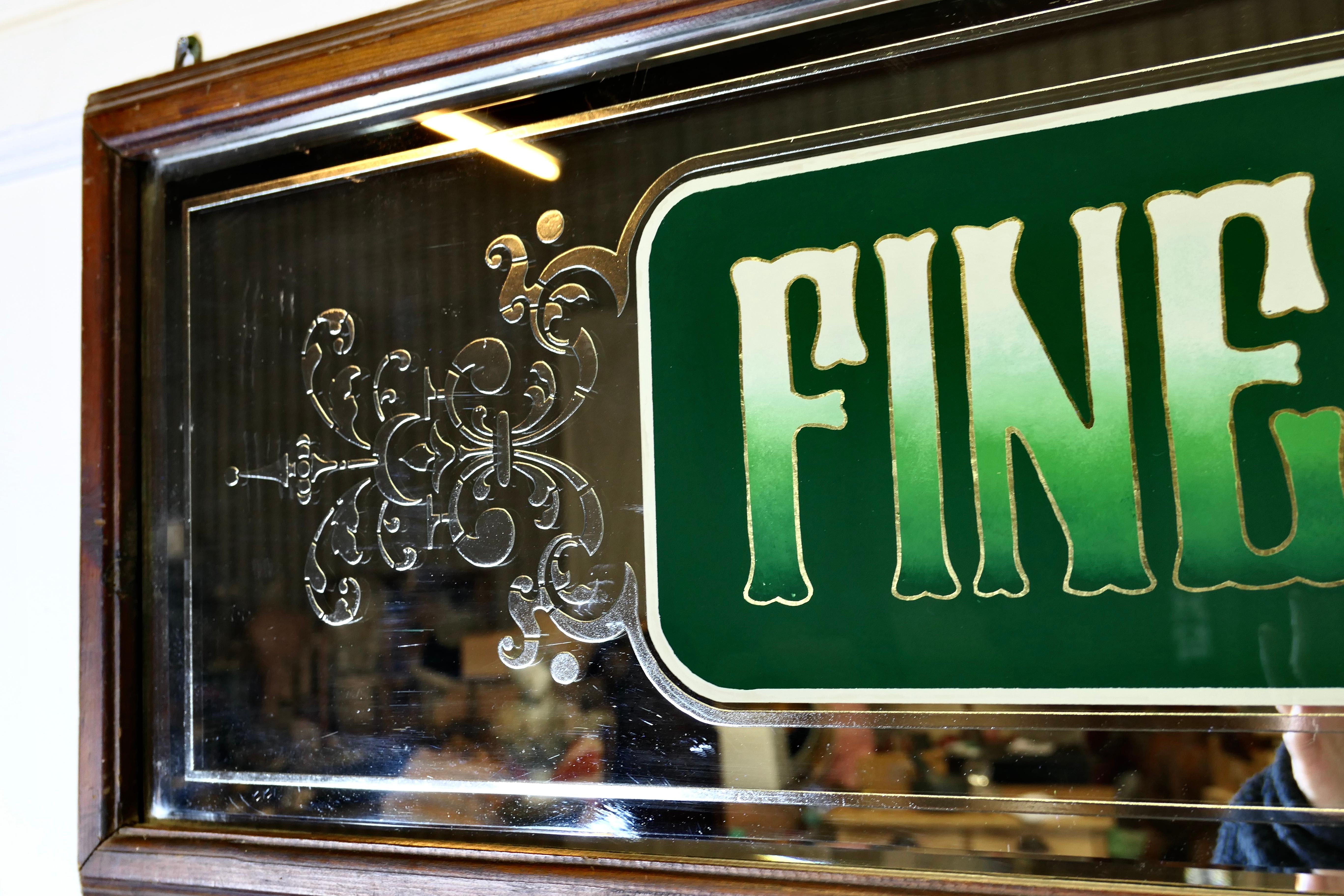 Miroir de pub gravé Enseigne publicitaire pour whisky fin en vente 3