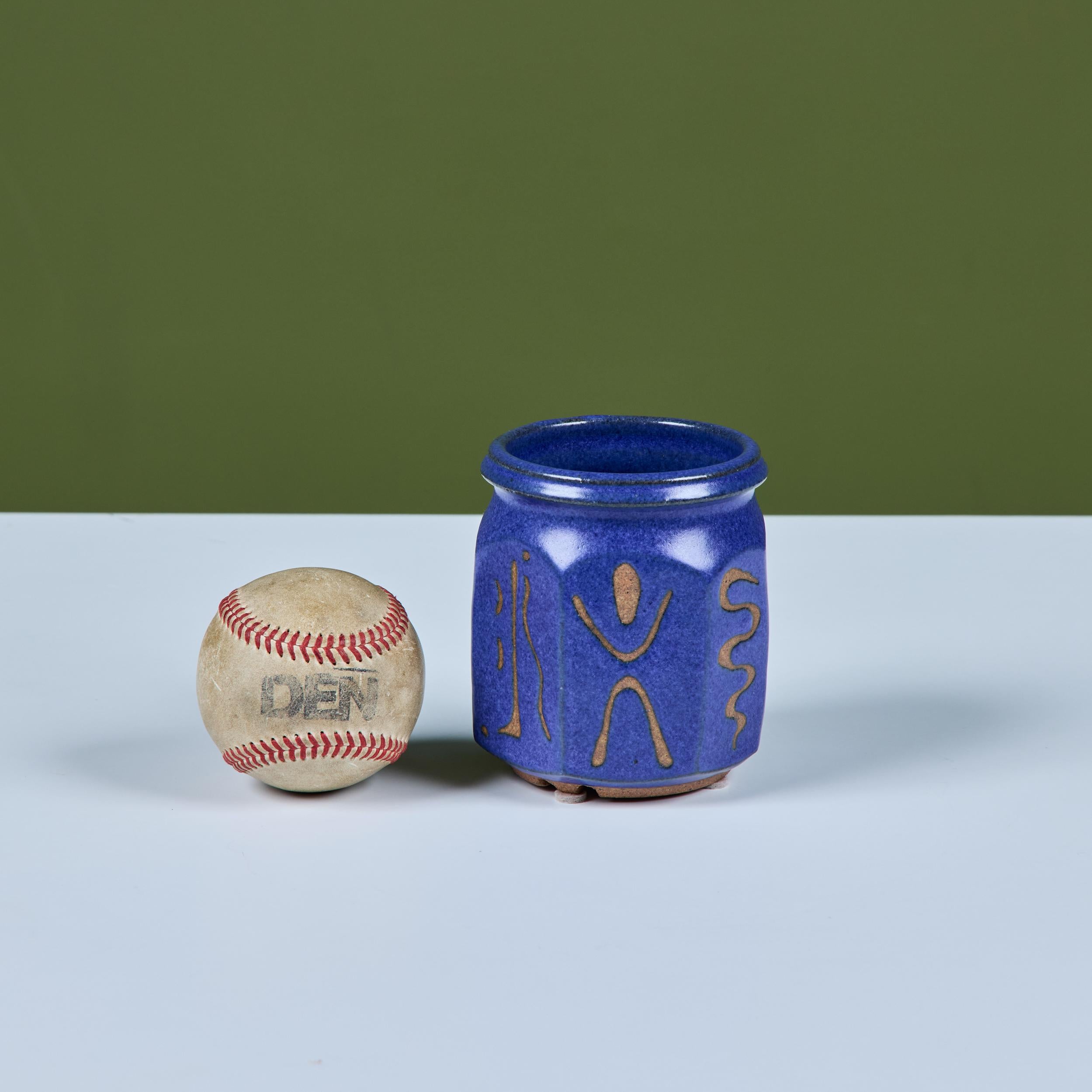 Artisanat Coupe en grès émaillé en vente