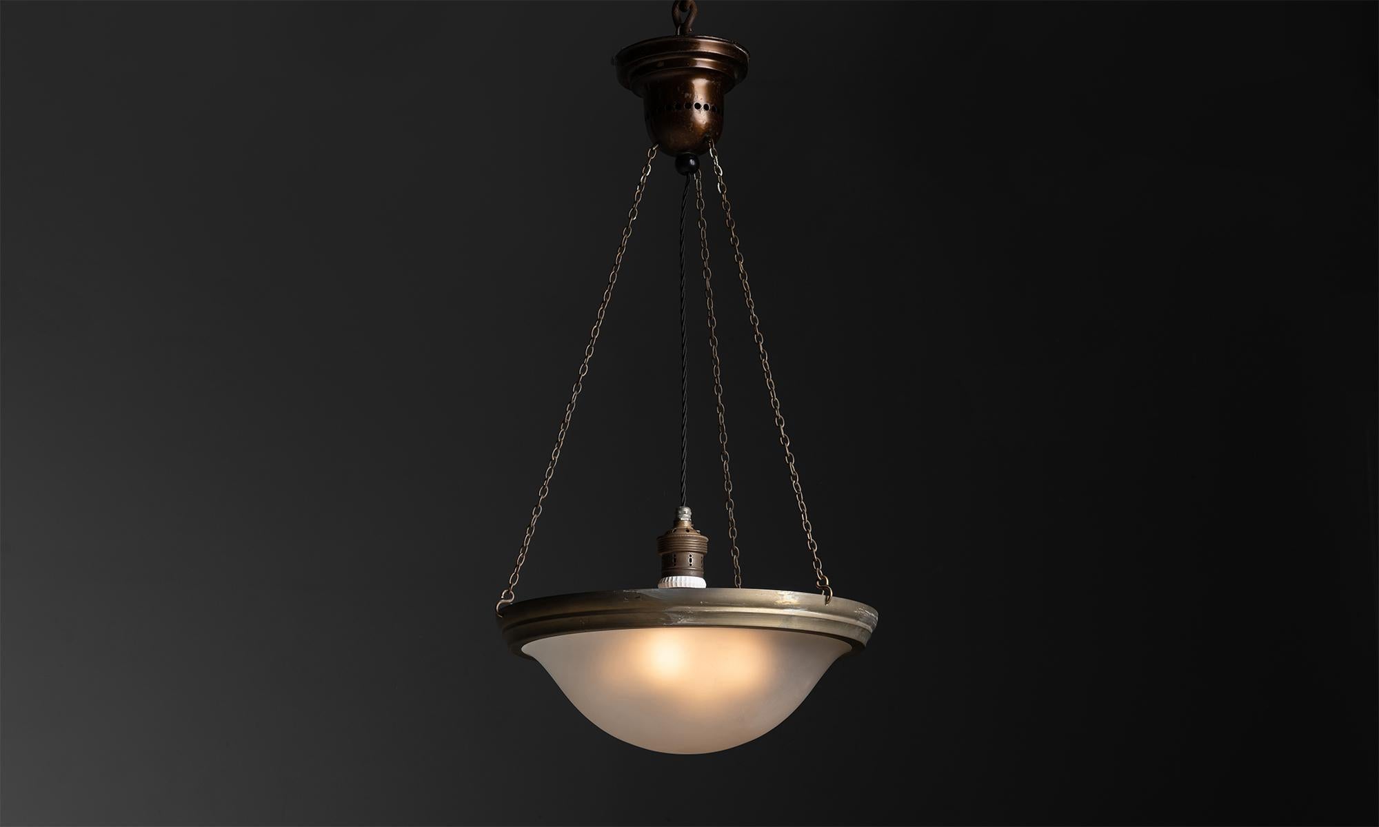 Early 20th Century Etched Suspension Light, Germany, circa 1920 For Sale