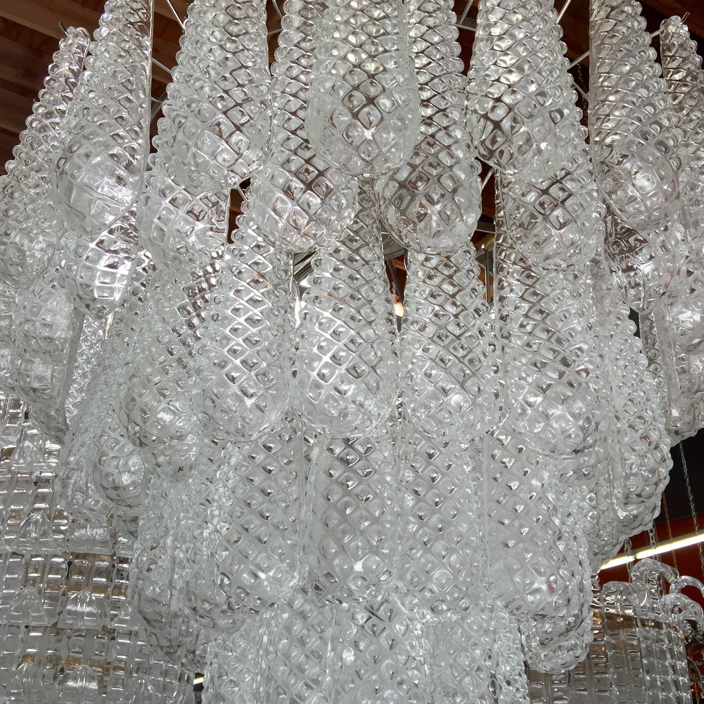 Etched Tears Chandelier by Fabio Ltd In New Condition For Sale In Los Angeles, CA