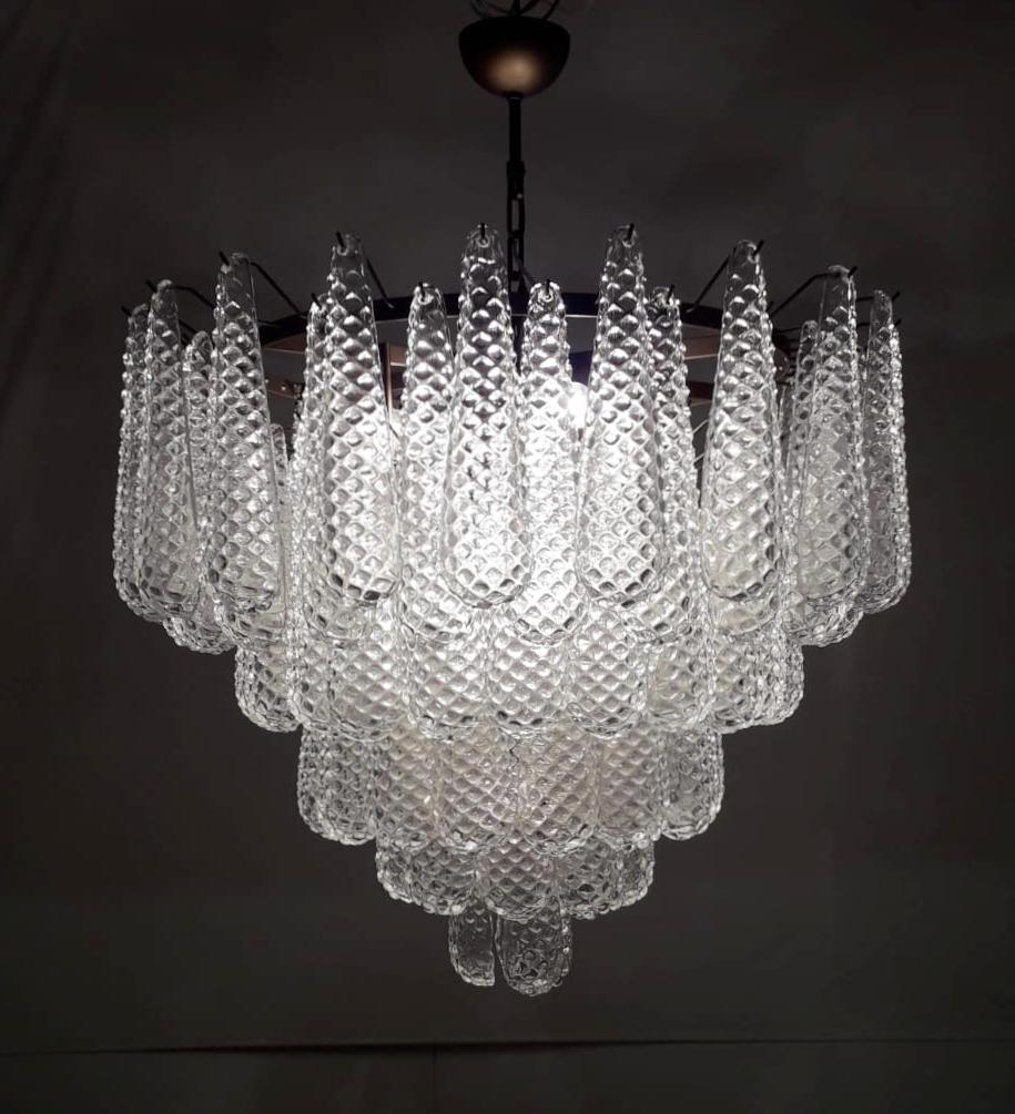Contemporary Etched Tears Chandelier by Fabio Ltd For Sale