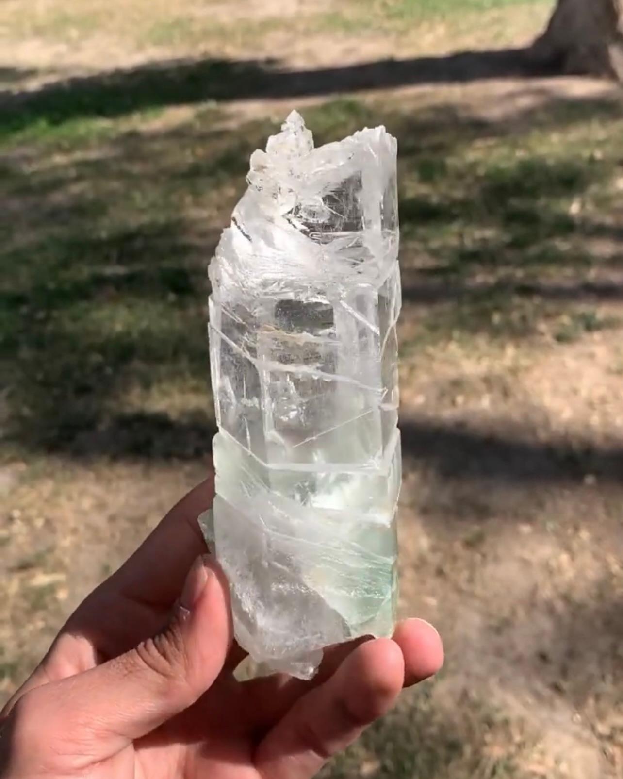 Pakistani Etched Terminated Quartz With Byssolite Inclusion From Pakistan For Sale