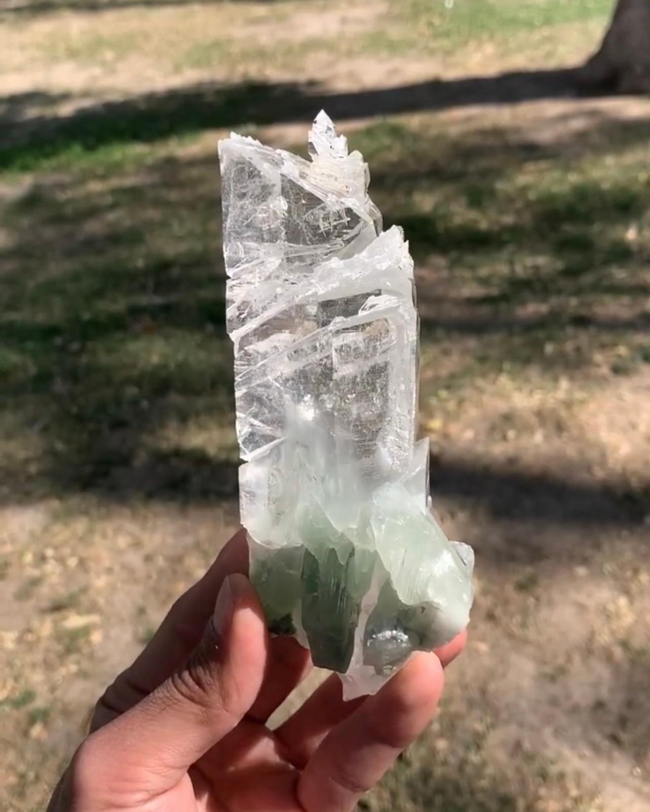 Etched Terminated Quartz With Byssolite Inclusion From Pakistan For Sale 1