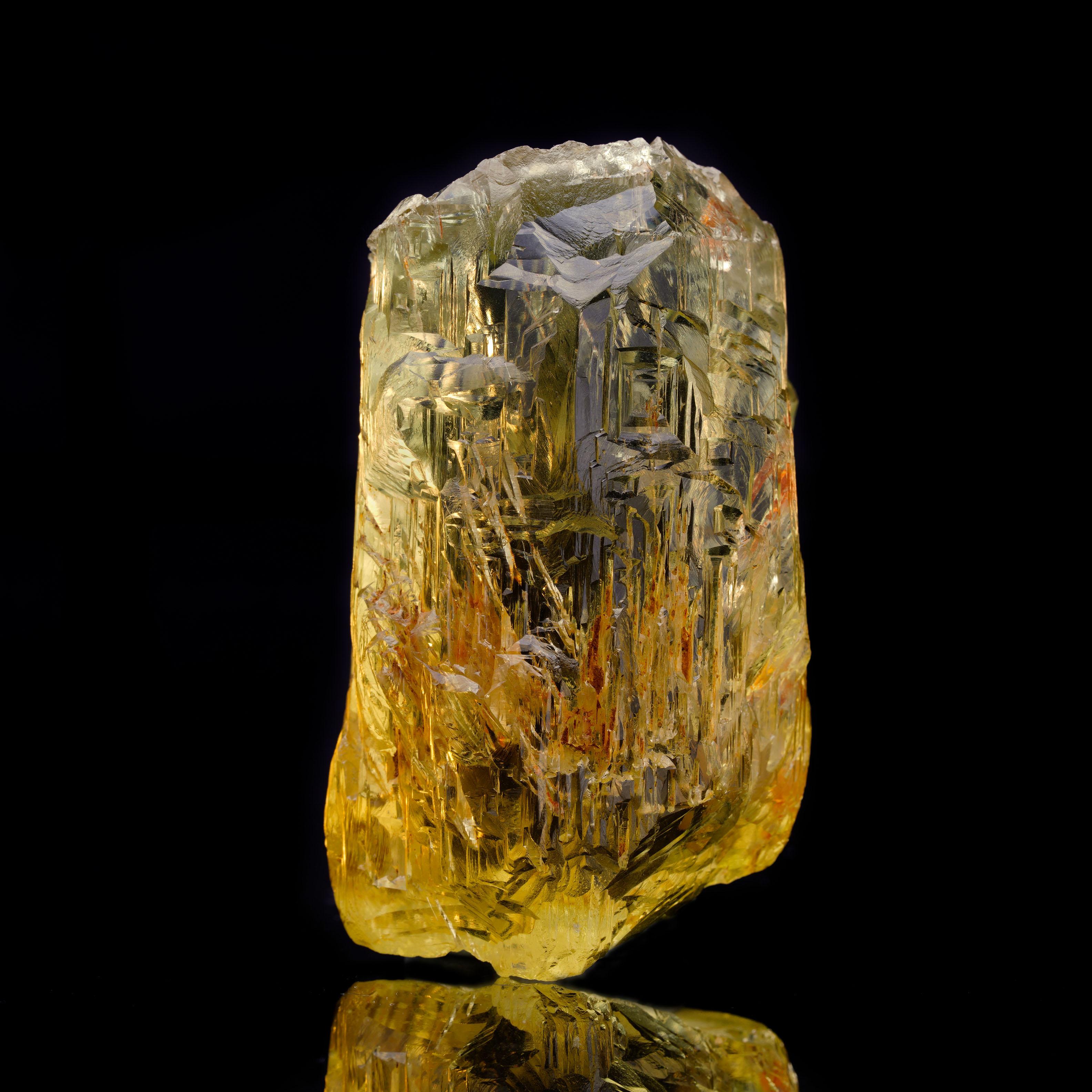 Rock Crystal Etched Ukrainian Heliodor // 144 Grams For Sale