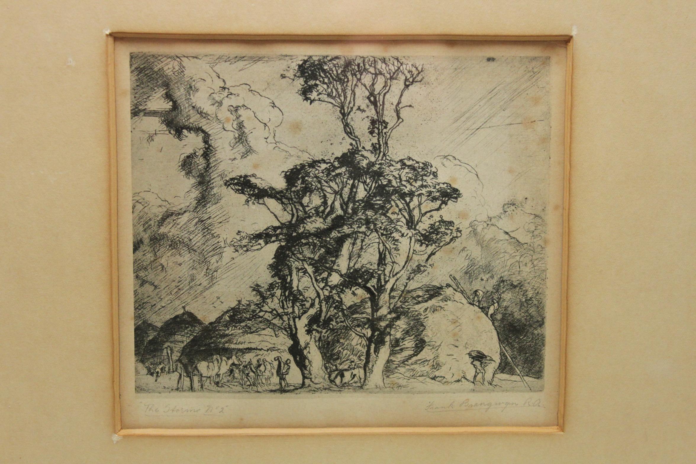 En bas à gauche de cette gravure de Frank Brangwyn (1867-1956) figure le titre, écrit au crayon, 