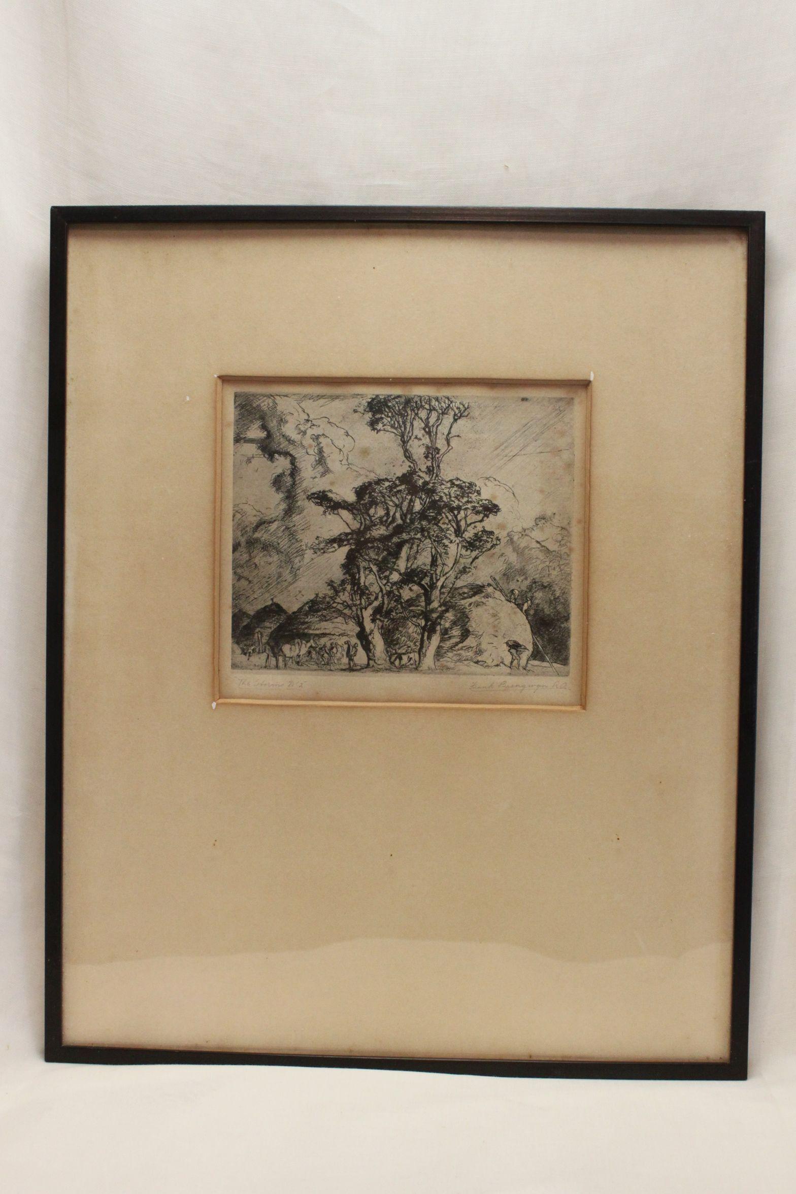 Etching by Frank Brangwyn "The Storm No 2" For Sale