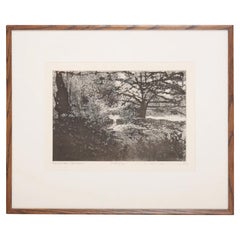 Gravure de Norman Ackroyd « Near Low Mill, Farndale » A.P.