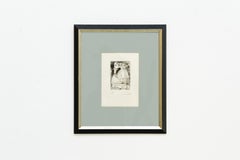 Etching by Pablo Picasso, "Femme Assise En Tailleur: Geneviève Laporte", 1951