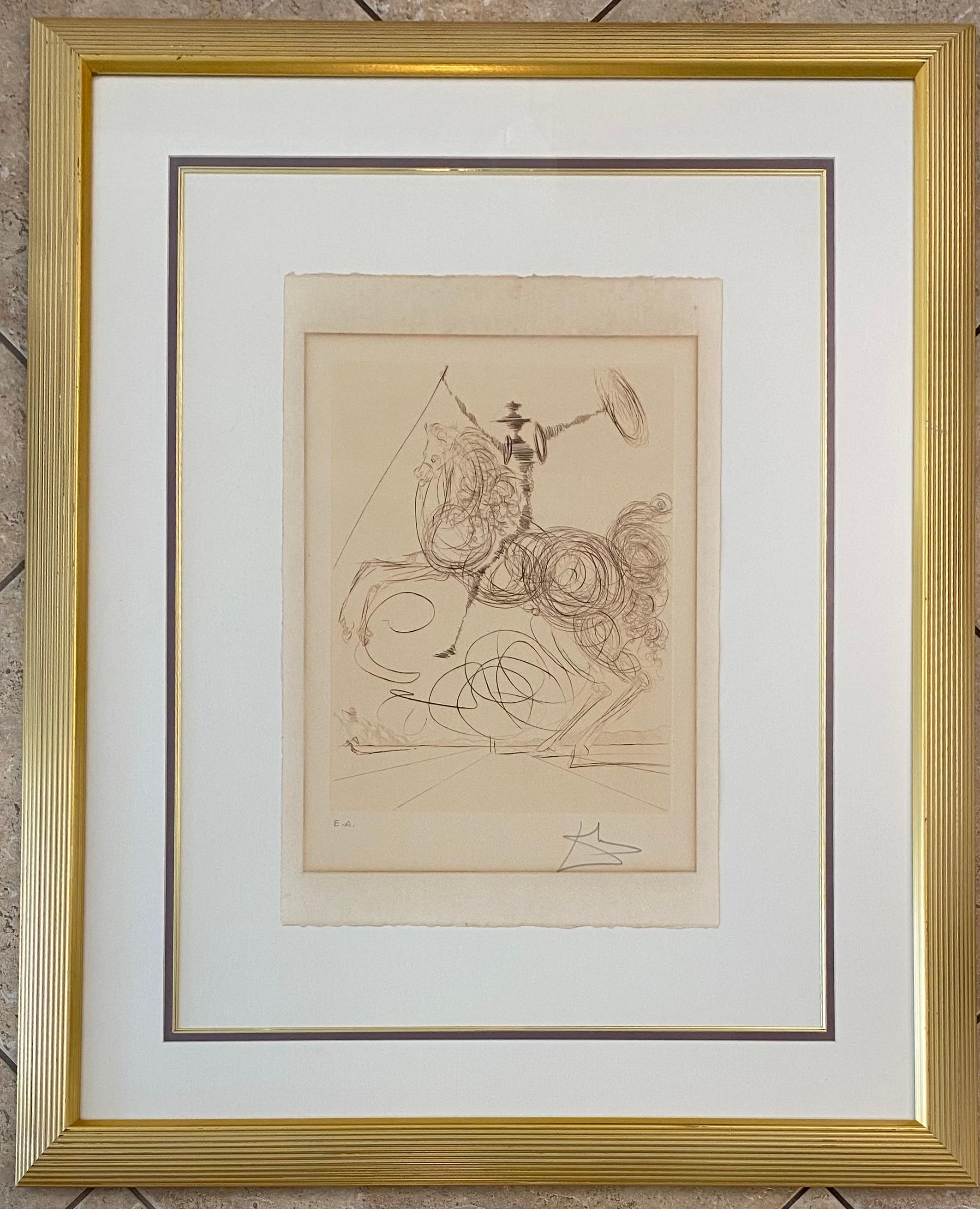 Etching of Salvador Dali's 