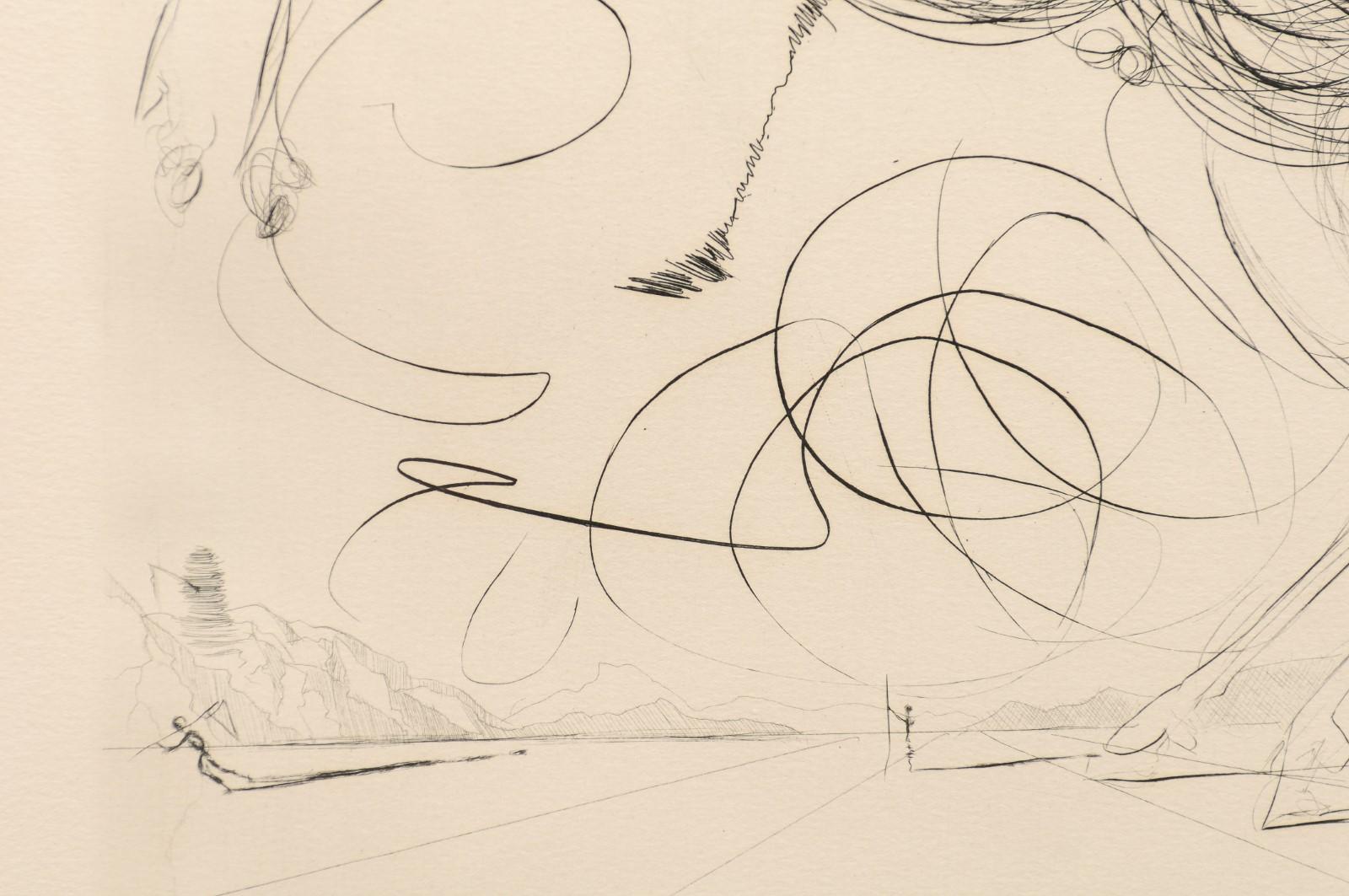20th Century Etching of Salvador Dali's 