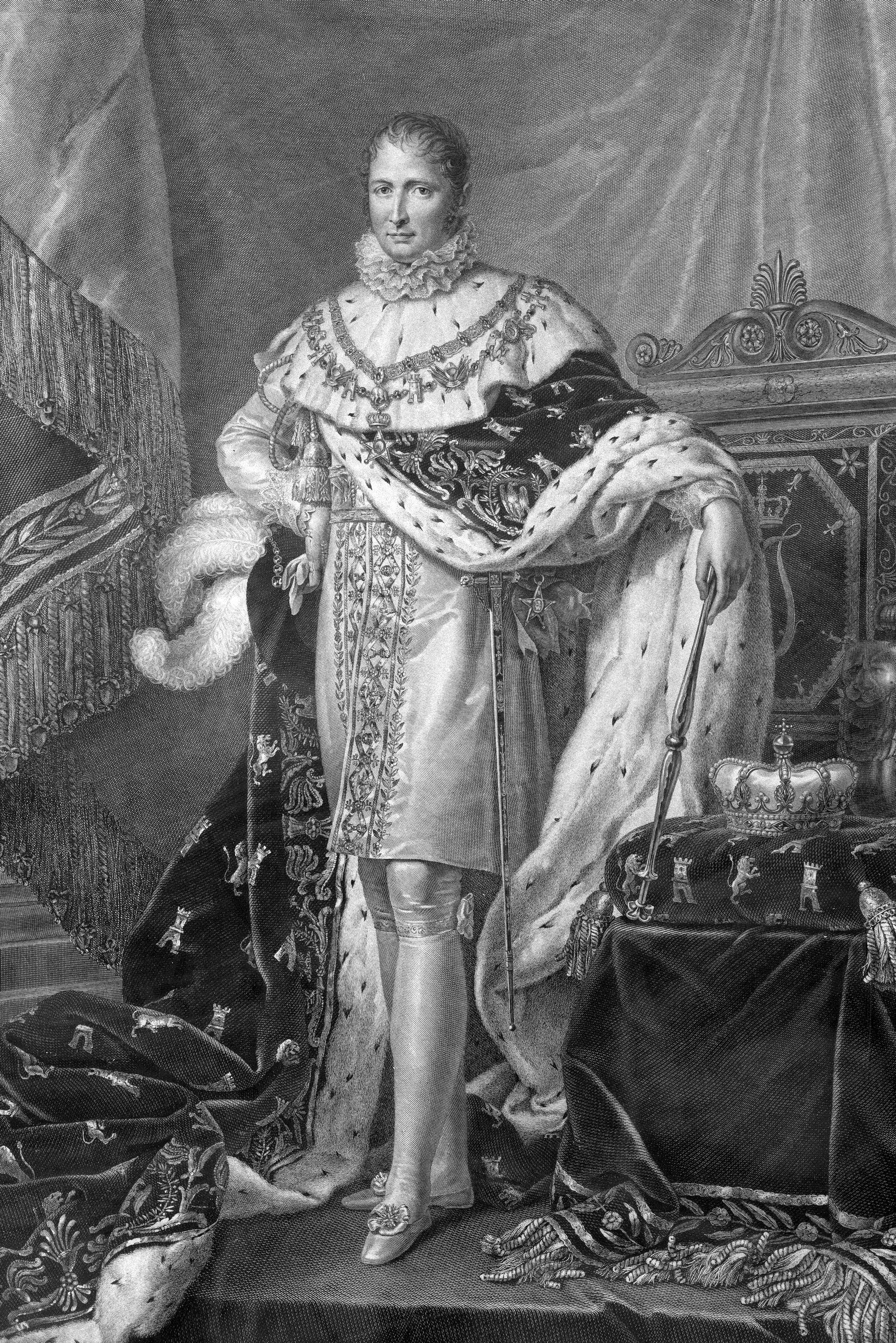 Etching-Porträt von Joseph Napoleon mit Goldrahmen und bedeutender Signatur im Angebot 3