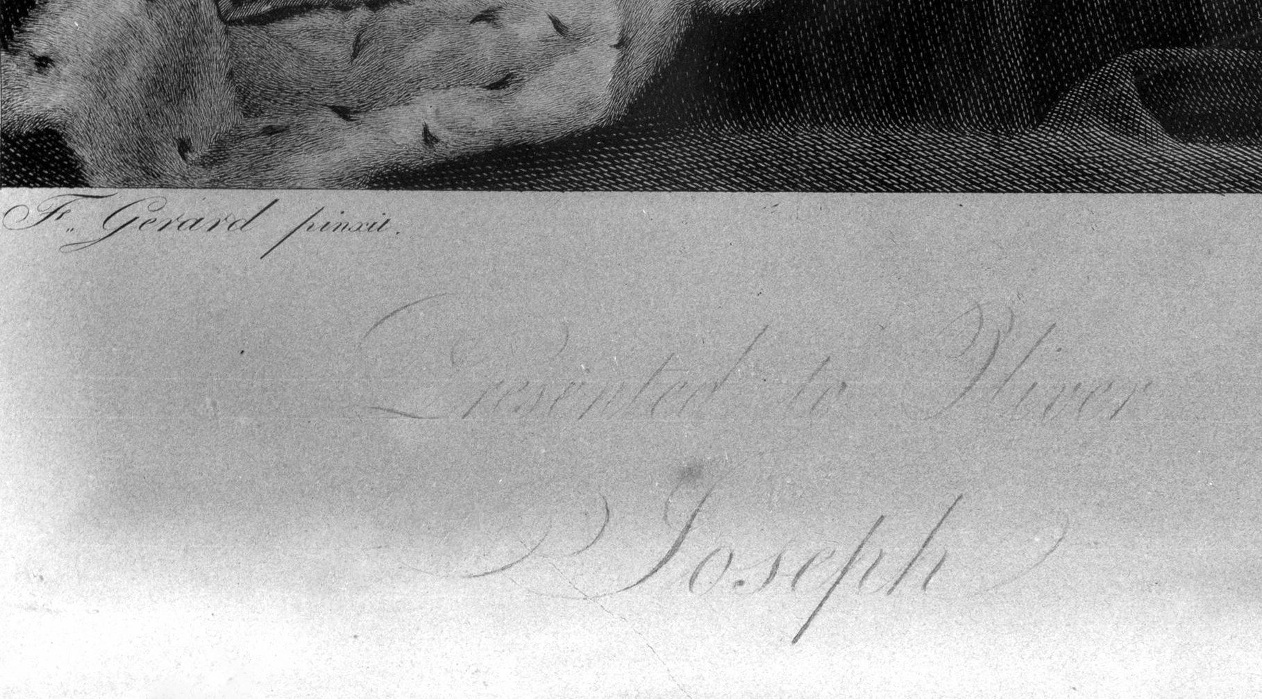 Etching Portrait of Joseph Napoleon Gold Frame and Important Autograph Signature For Sale 4