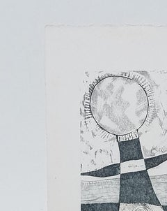 Etching - 'Sun-Girl' - Raul Rabaça (signed)