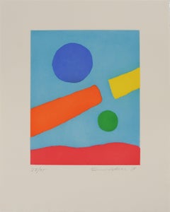 Ailleurs (Elsewhere) -- Etching, Abstract, Print by Etel Adnan