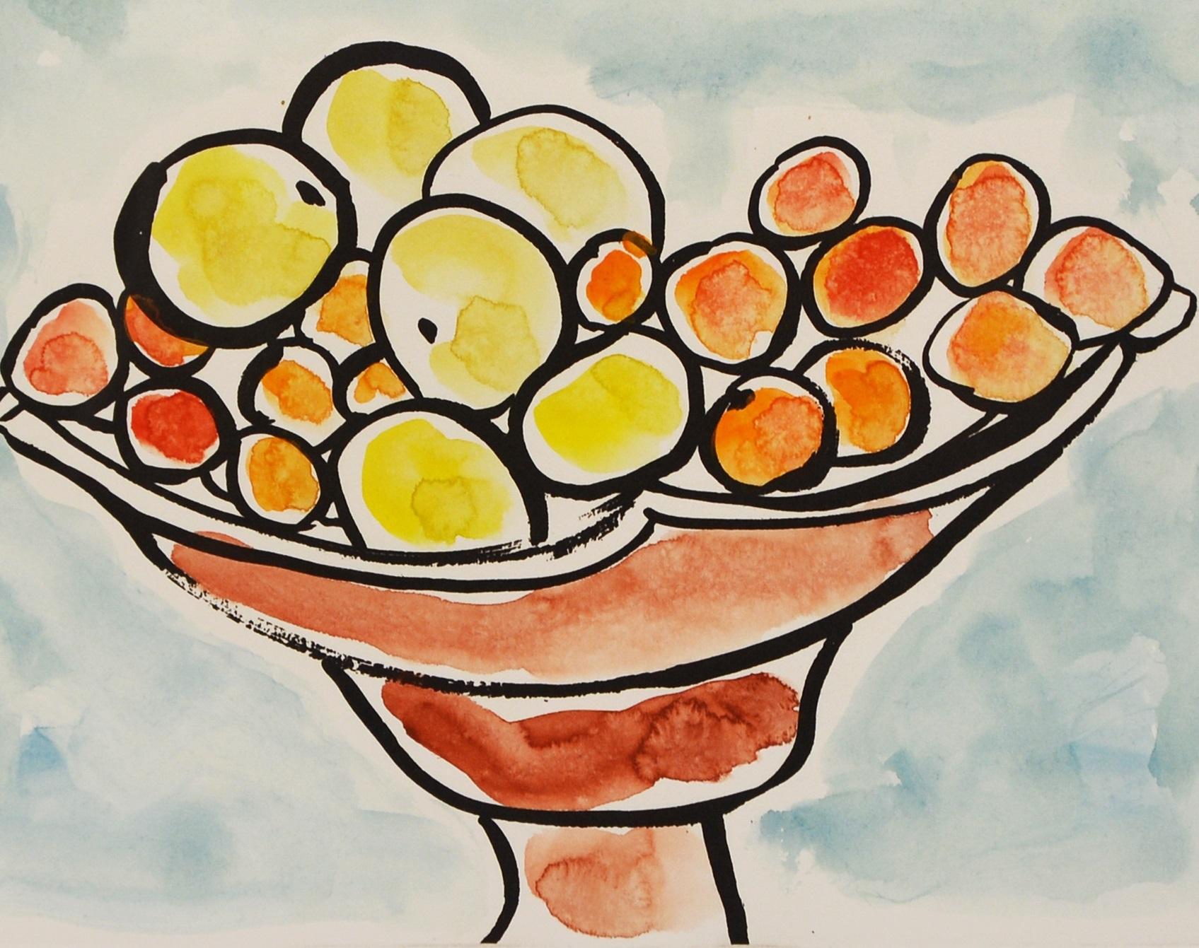 Etel Adnan, Compotier 111, aguafuerte, firmado, 2015 4