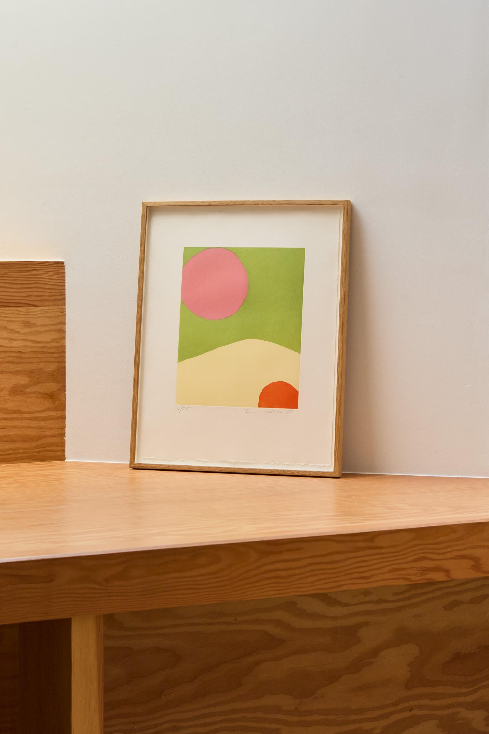 Voyage Vers La Lune (Journey to the Moon) -- Etching, Print by Etel Adnan For Sale 1