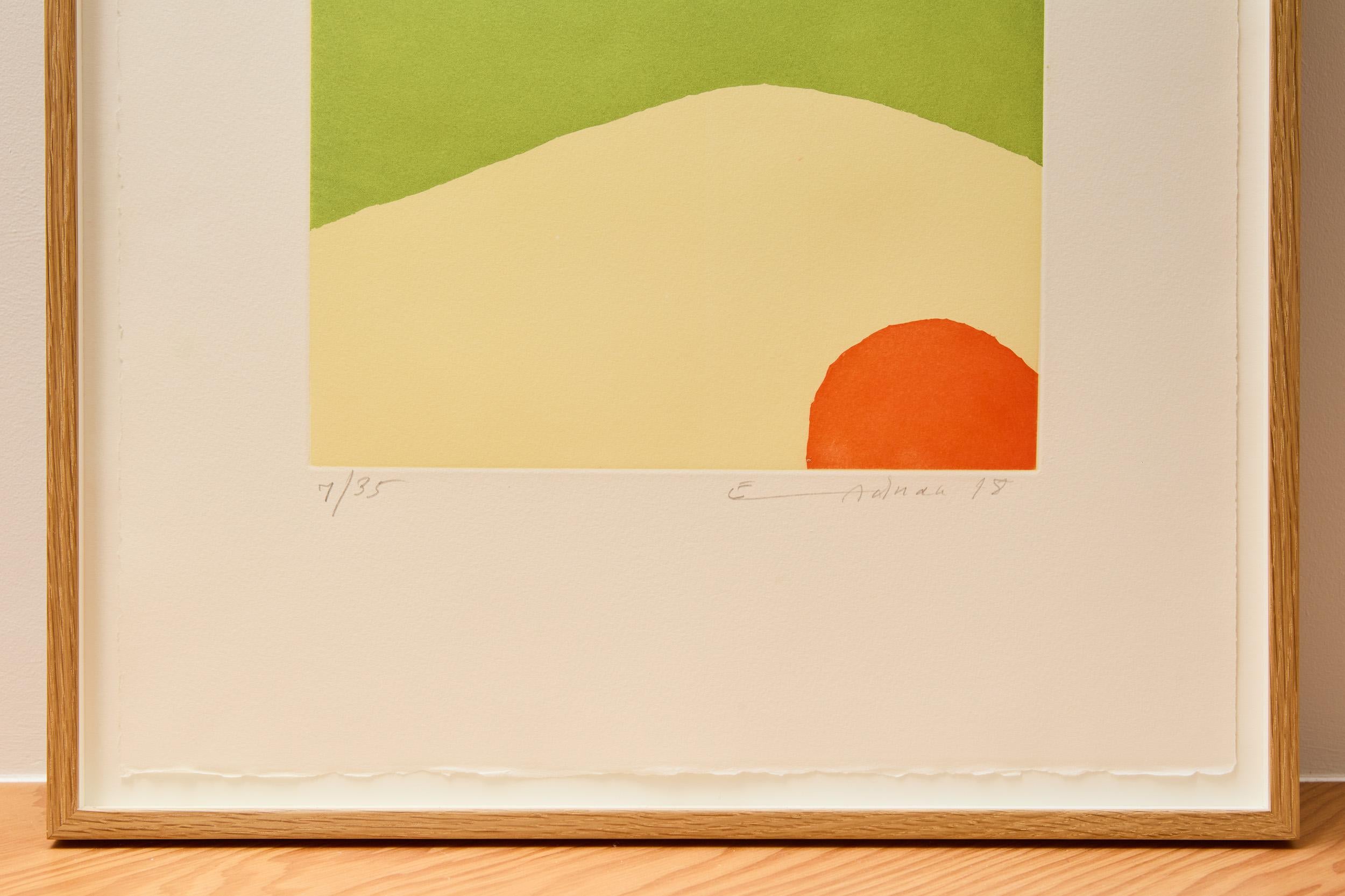 Voyage Vers La Lune (Journey to the Moon) -- Etching, Print by Etel Adnan For Sale 2