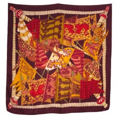 Etendards et Bannieres by Annie Faivre Hermes Cashmere Scarf