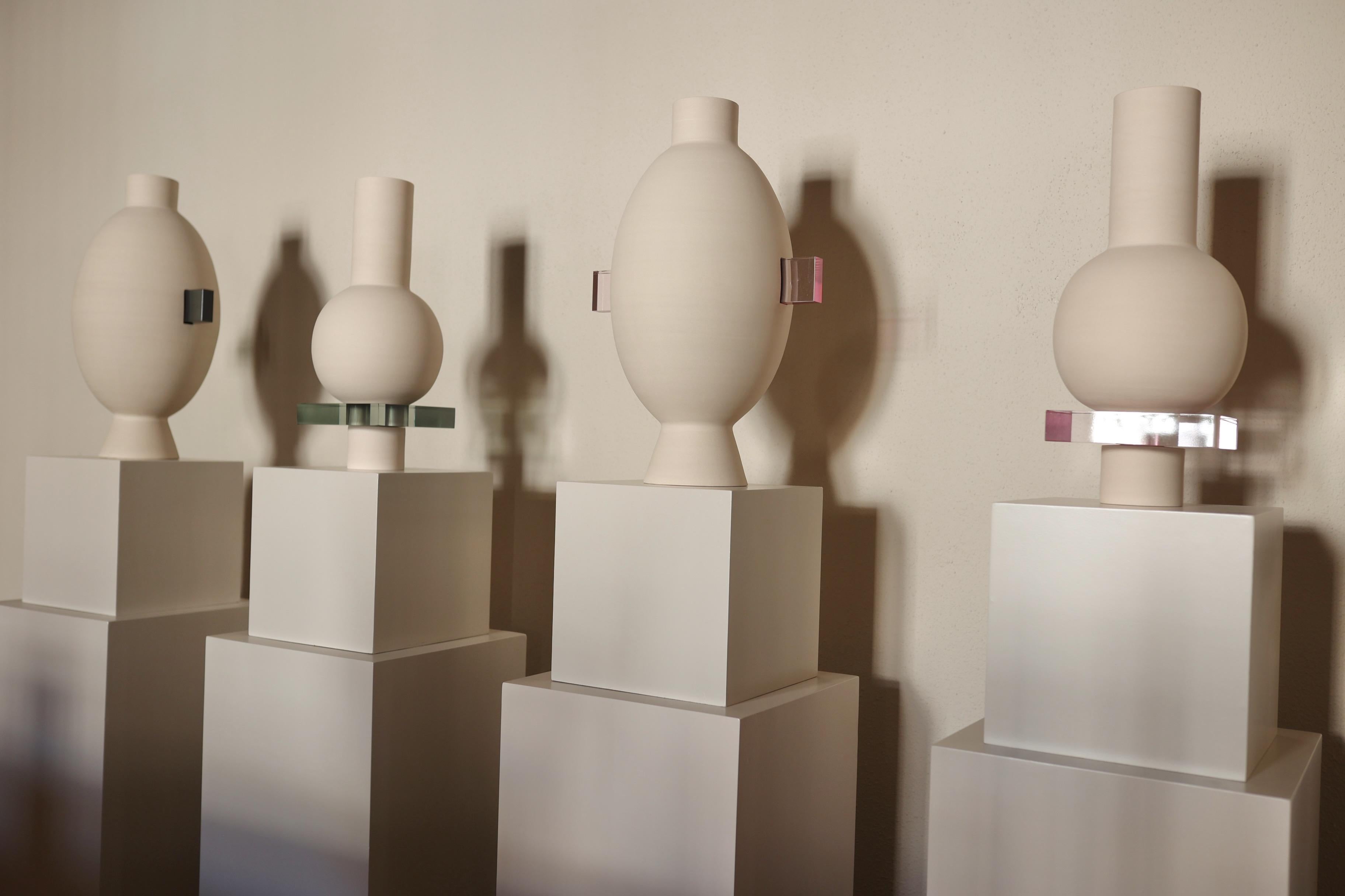 Brutalisme Objet de collection ETER HENDER 04 Pièce en argile et verre tchèque faite à la main. Limitée en vente