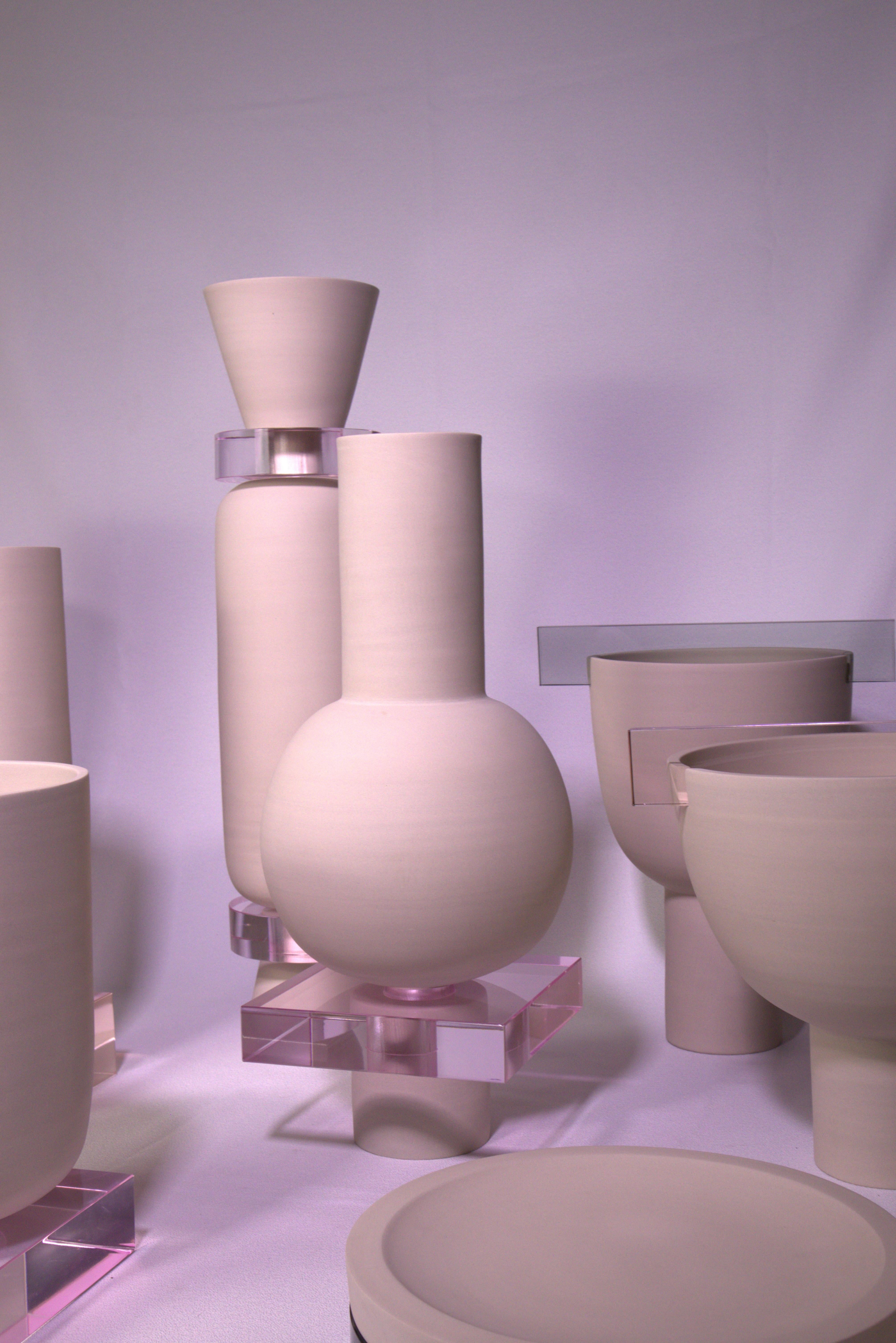 Hand-Crafted ETER Collectible Object . HENDER 05 . Handmade Clay & Czech Glass piece. Limited For Sale