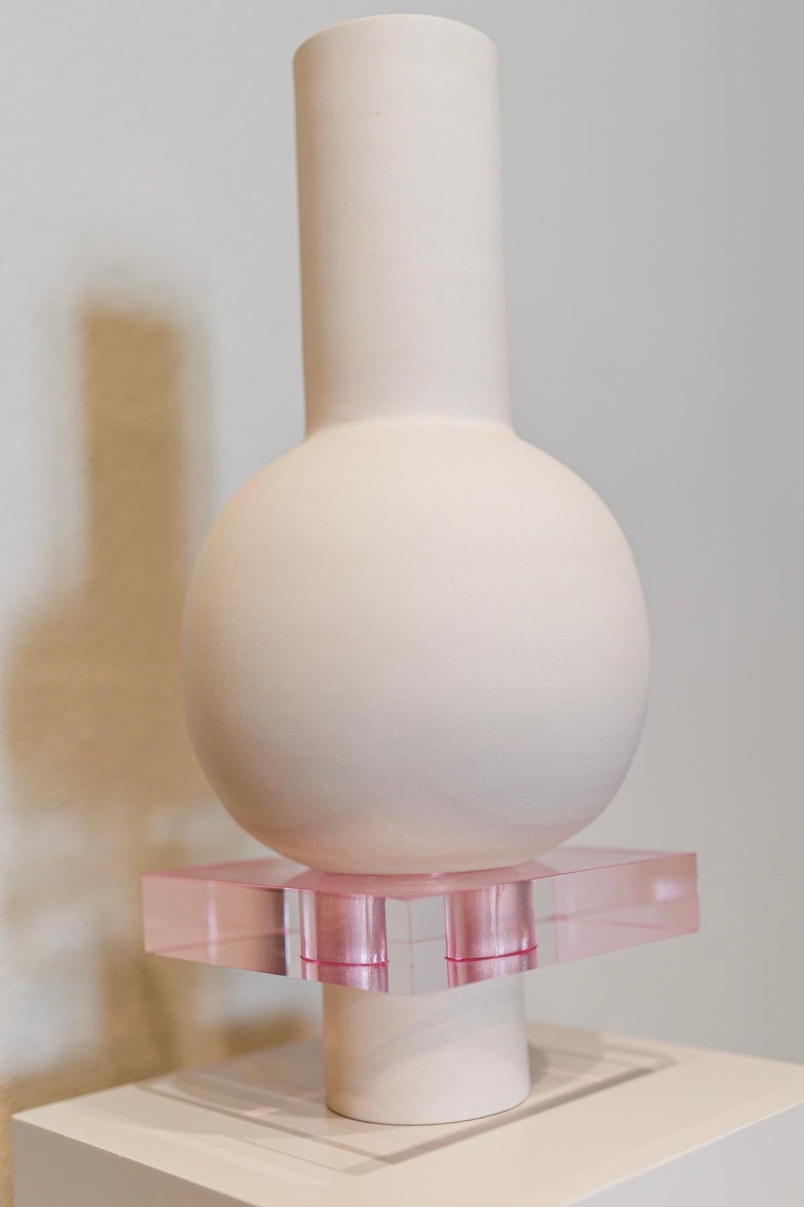 Handmade Clay & Czech Glass Collectible Sculpture - ÉTER Objects, HENDER 005 In New Condition For Sale In Miami, FL