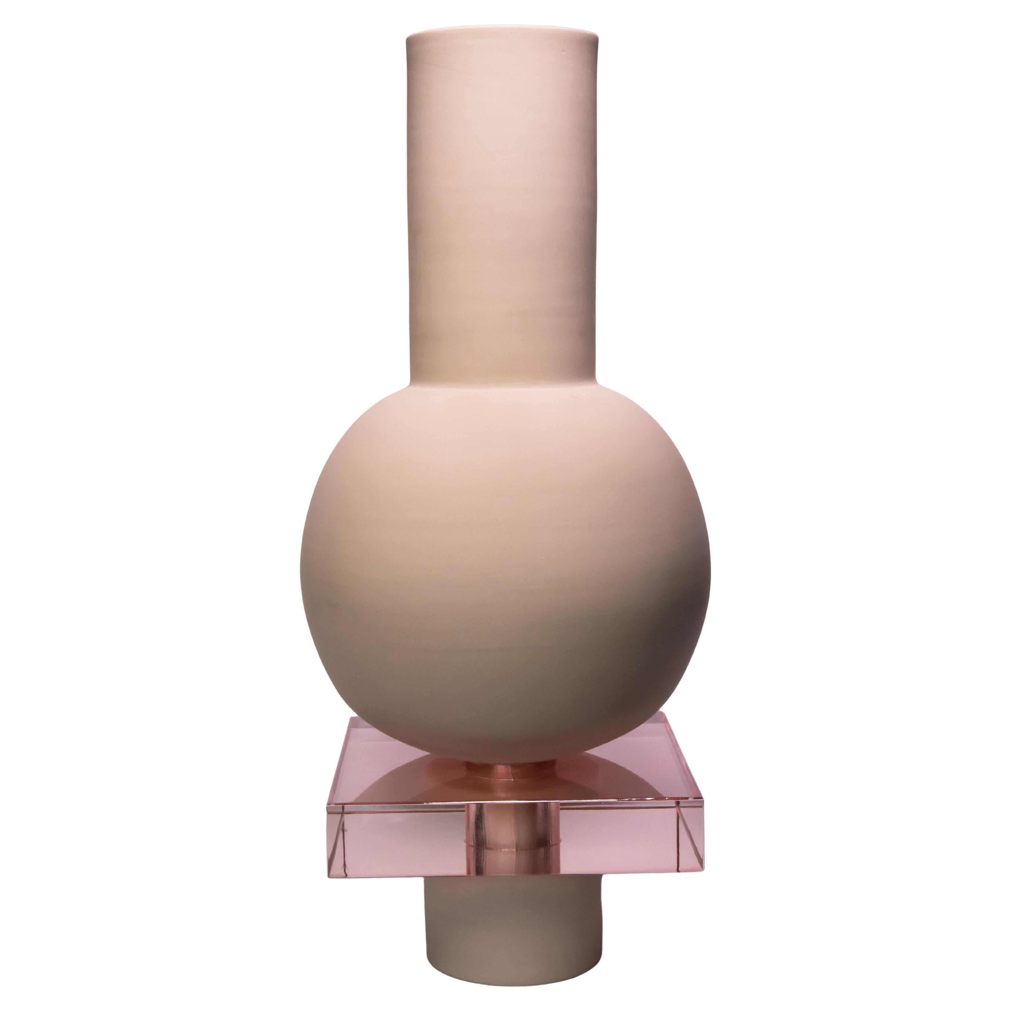 ETER Collectible Object . HENDER 05 . Handmade Clay & Czech Glass piece. Limited For Sale