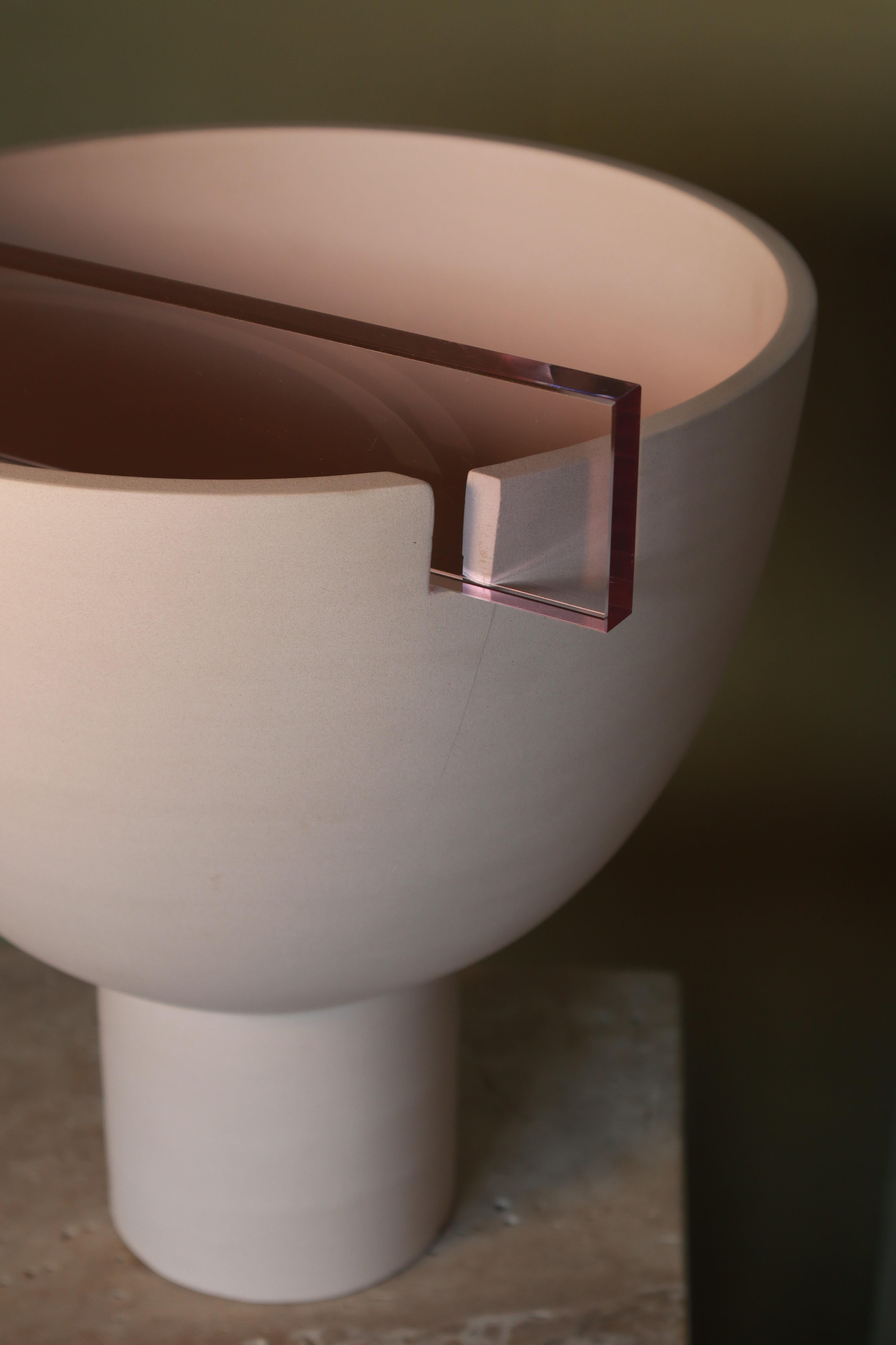 ETER Collectible Object . Hender 2L . Handmade Clay & Czech Glass piece. Limited For Sale 2