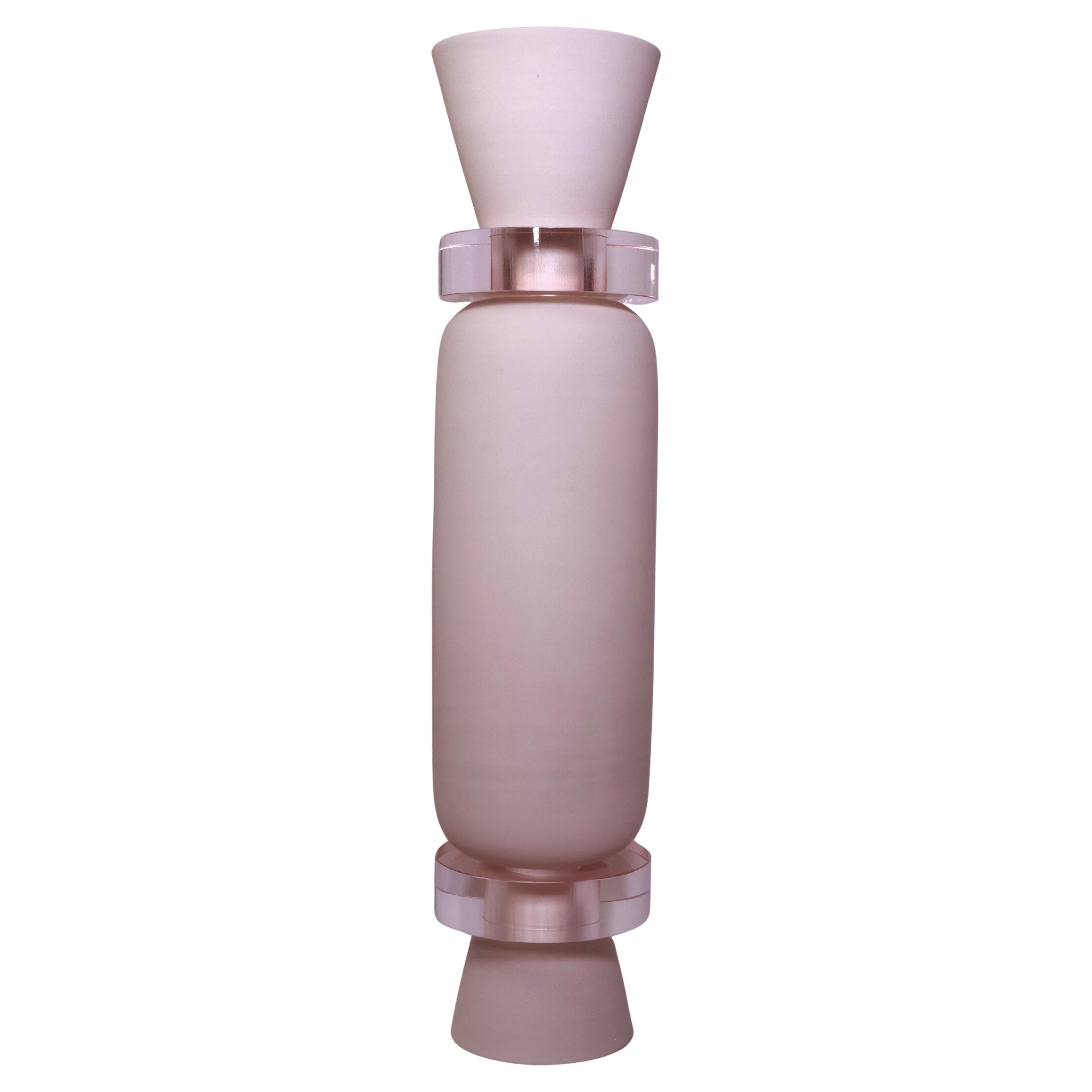 Objet de collection ETER HENDER O6. Pièce en argile et verre tchèque faite à la main. Limitée
