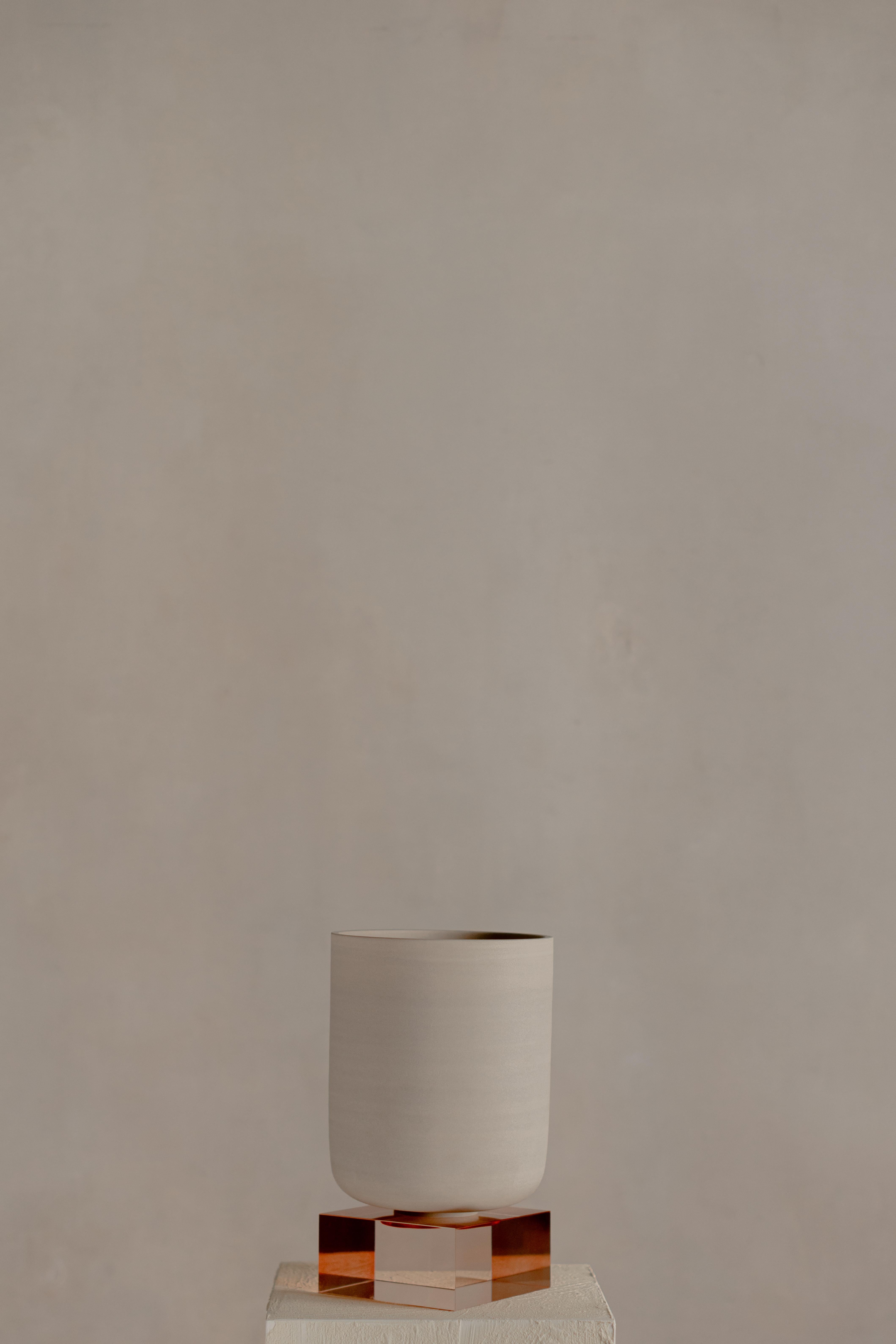 Contemporary ETER Collectible Object PEANA 001 L. Handmade Clay & Czech Glass piece. Limited For Sale
