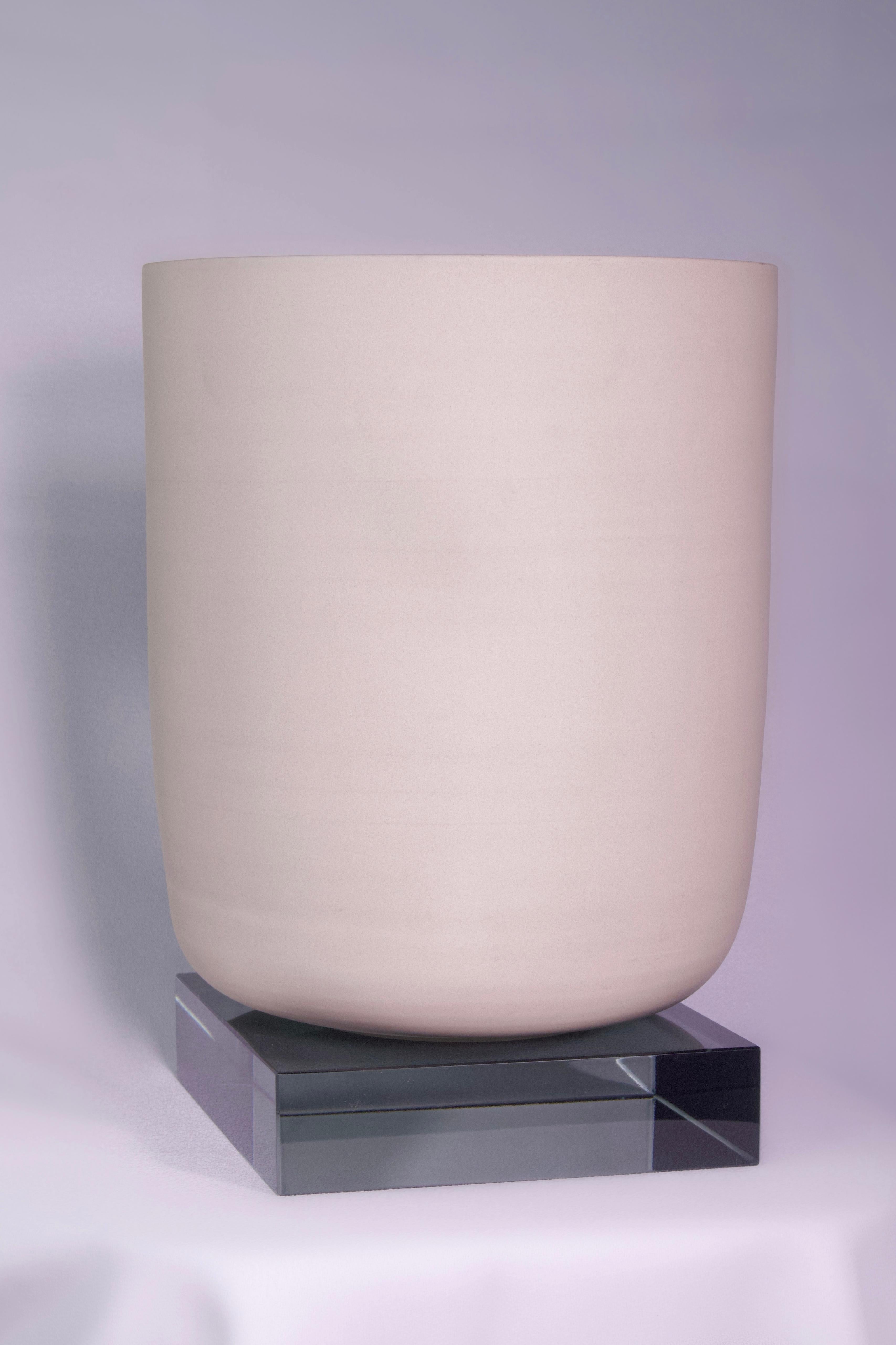 Contemporary ETER Collectible Object . PEANA 01S . Handmade Clay & Czech Glass piece. Limited For Sale