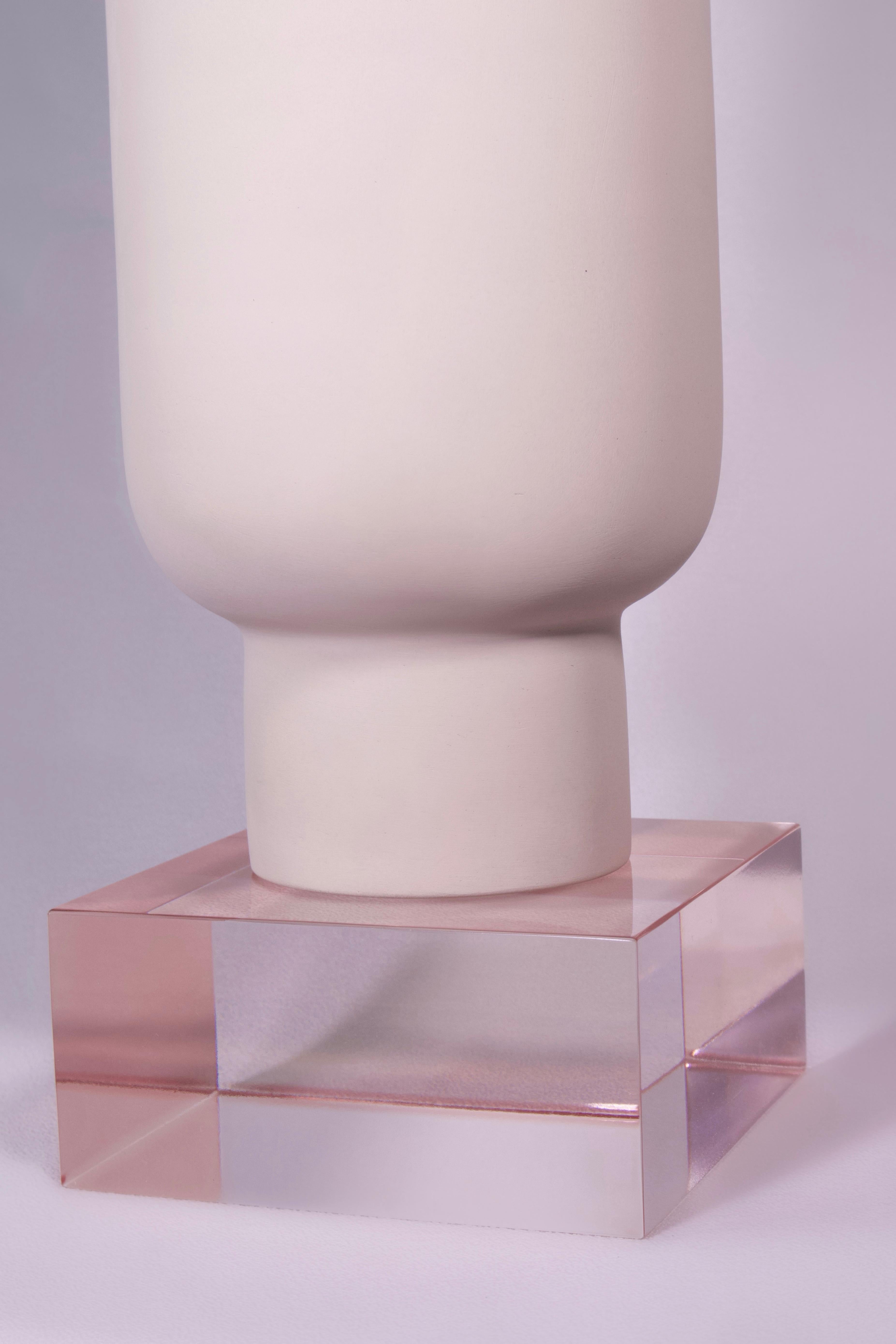 Handmade Clay & Czech Glass Collectible Sculpture  ÉTER Objects, PEANA 03L For Sale 3