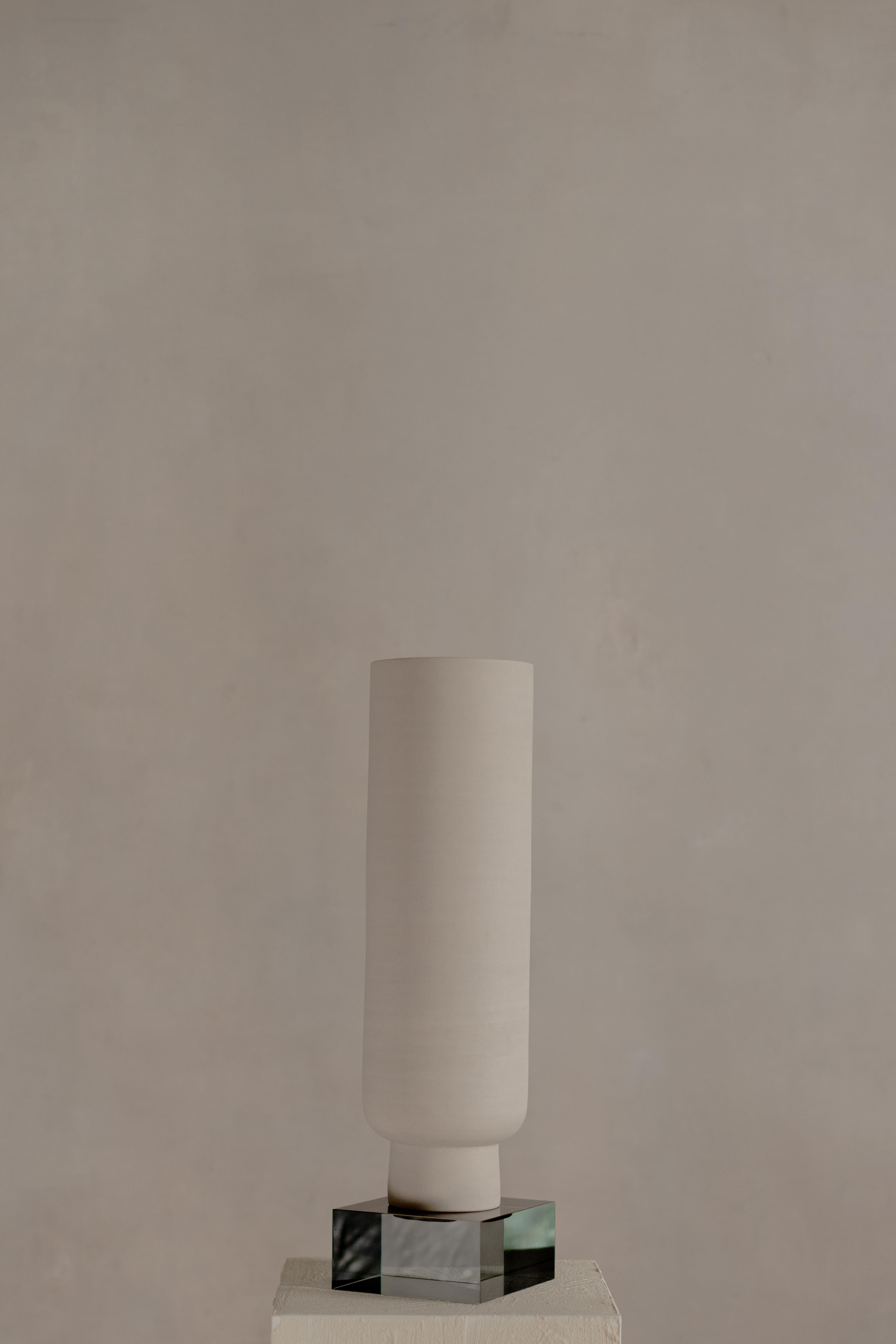 Brutalist ETER Collectible Object . PEANA 03L . Handmade Clay & Czech Glass piece. Limited For Sale
