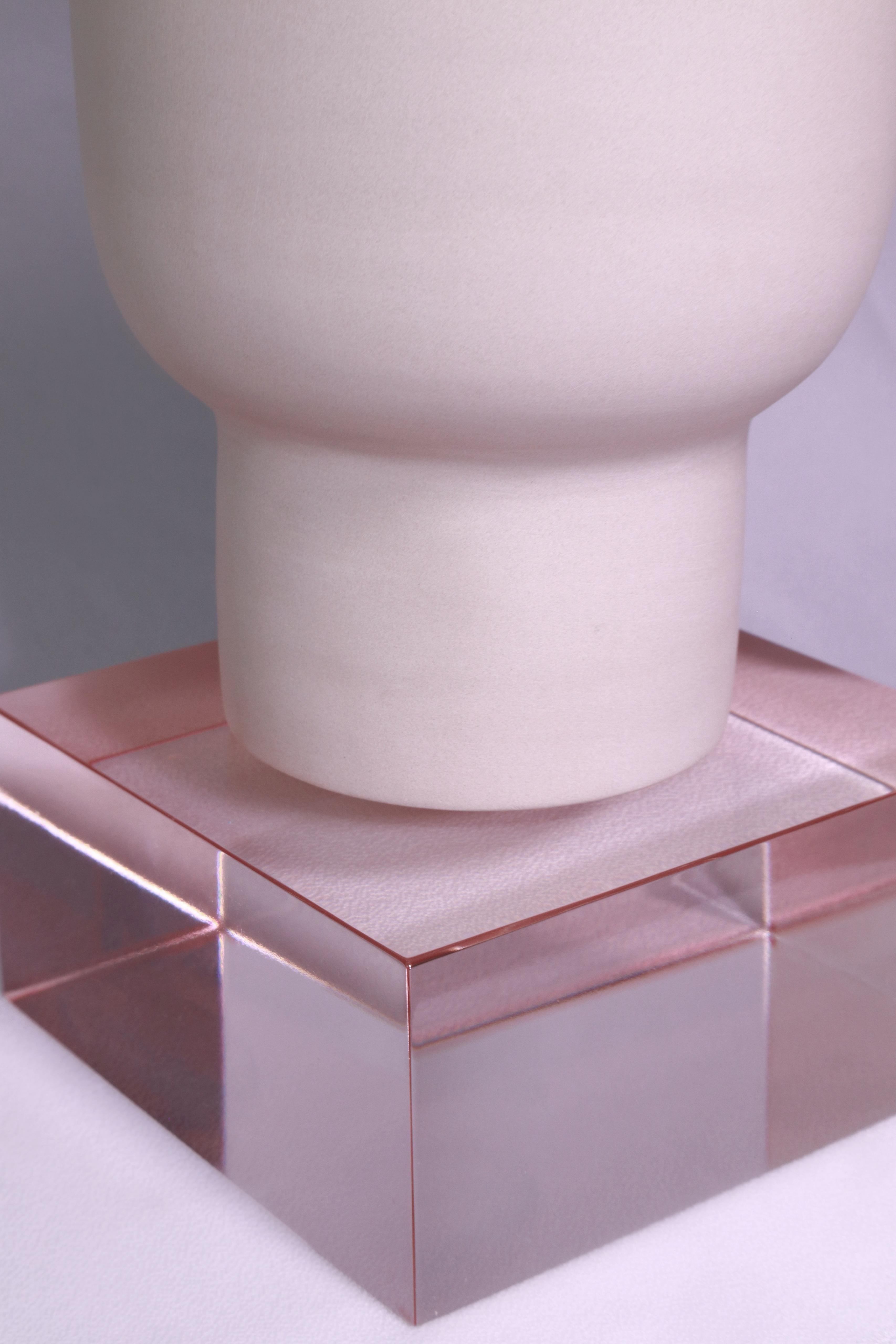 Contemporary ETER Collectible Object . PEANA 03L . Handmade Clay & Czech Glass piece. Limited For Sale