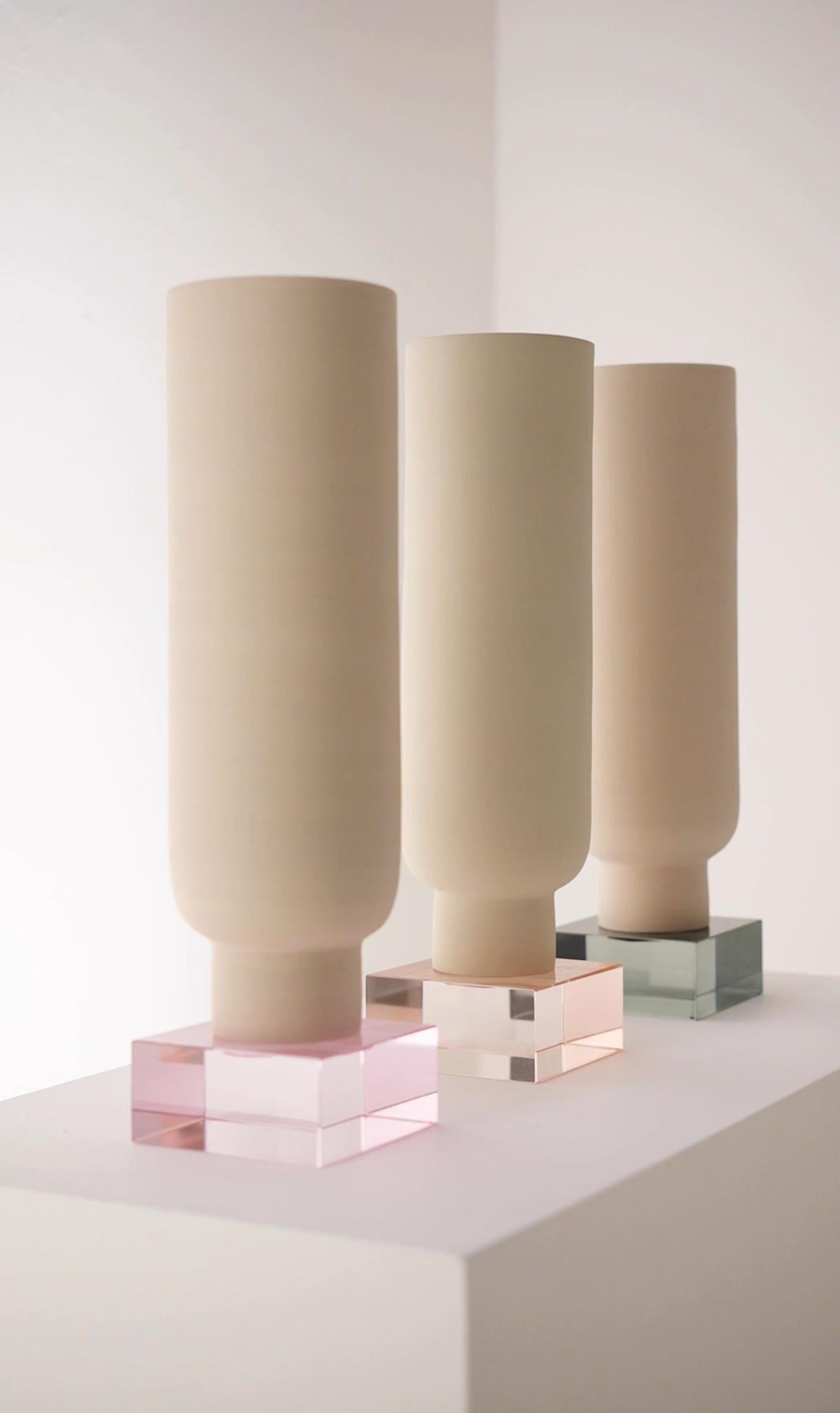 Brutalist ETER Collectible Object . PEANA 03S . Handmade Clay & Czech Glass piece. Limited For Sale