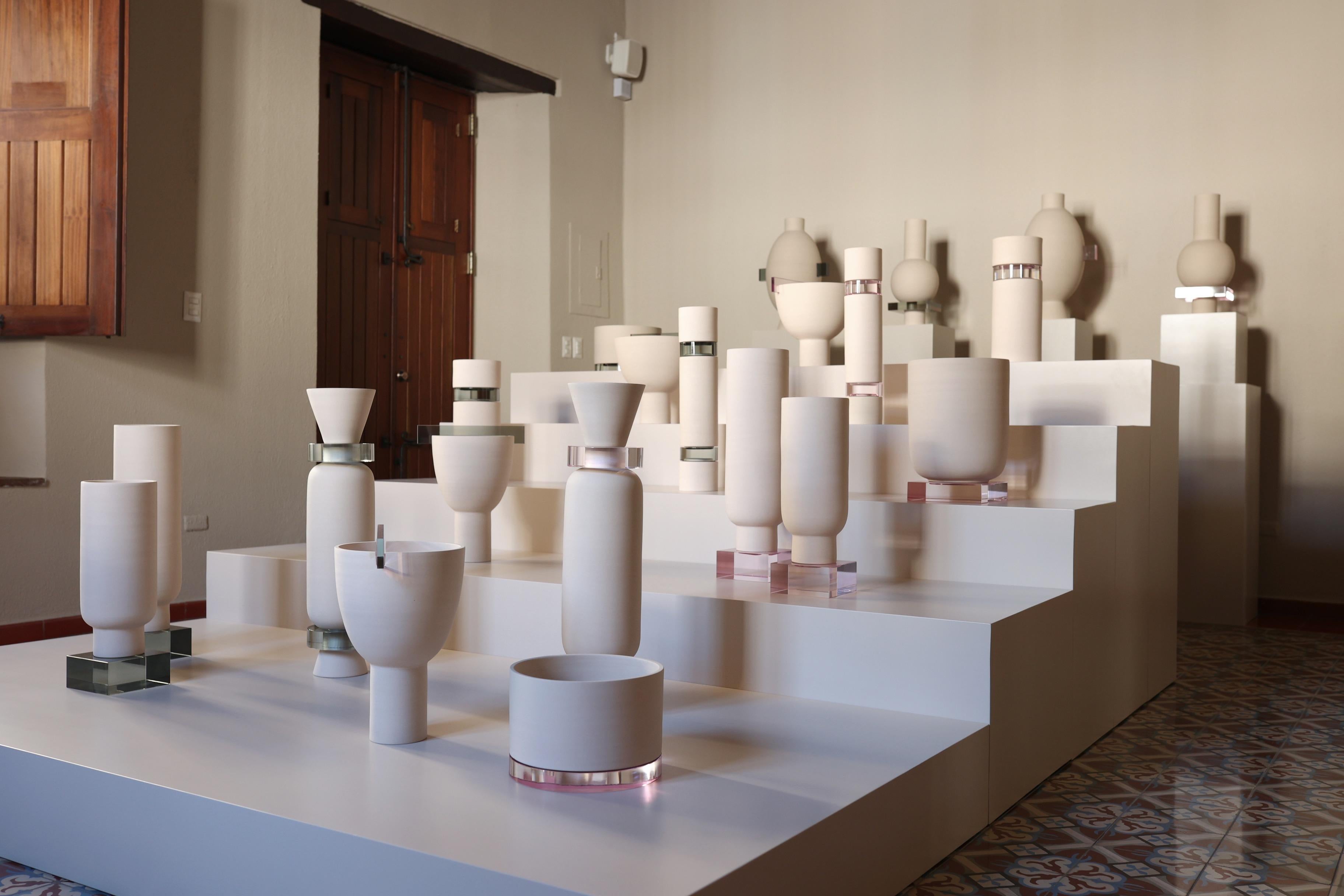 Tchèque Objet de collection ETER PEANA 03S Pièce en argile et verre tchèque faite à la main. Limitée en vente