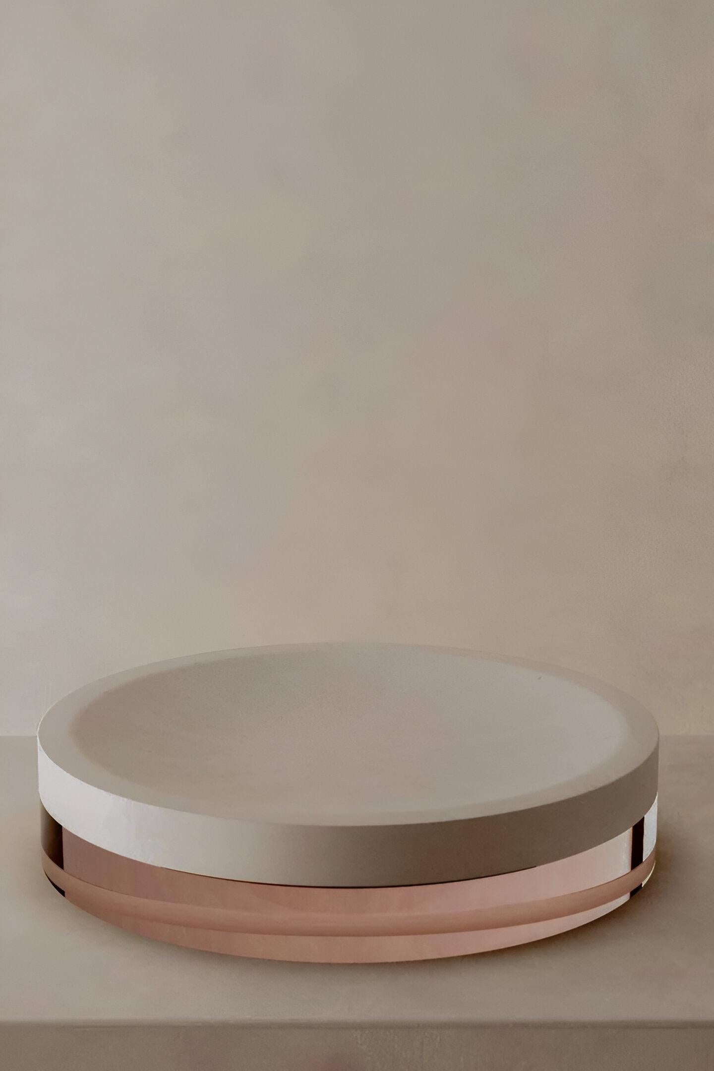 Brutalist ETER Collectible Object . VANO 001 . Handmade Clay & Czech Glass piece. Limited For Sale