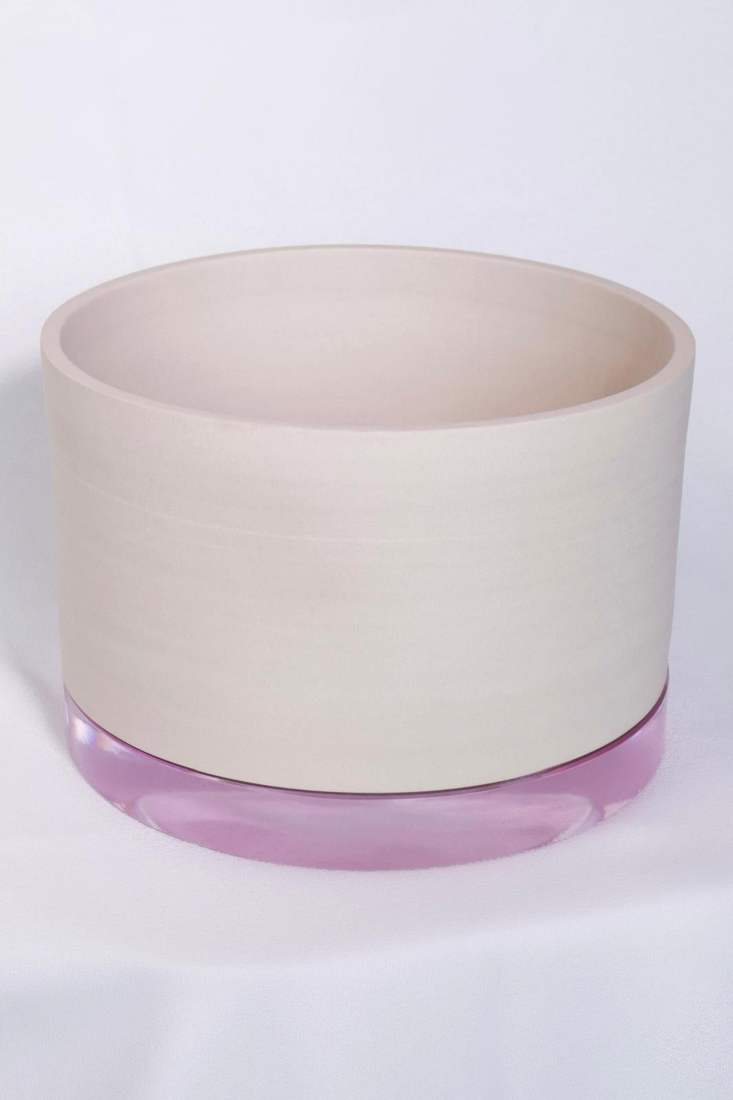 Contemporary ETER Collectible Object . VANO 002 . Handmade Clay & Czech Glass piece. Limited For Sale