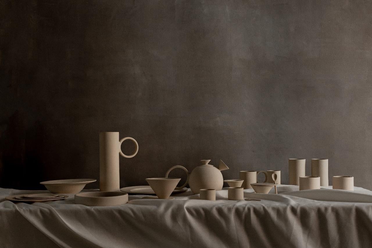 Fatto a mano ETER DRINK-WARE - Piatto espresso - EUCLID COLLECTION . Argilla fatta a mano in vendita