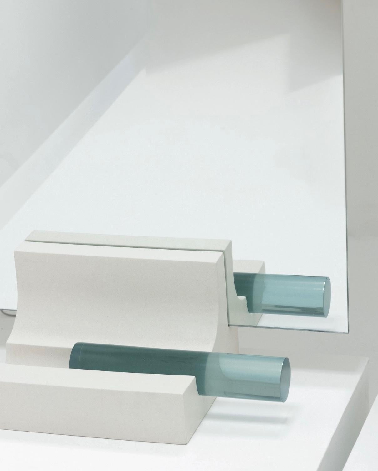 Contemporary Brutalist Clay & Resin Full-Length Mirror  ÉTER Furniture, FACIES .001 For Sale