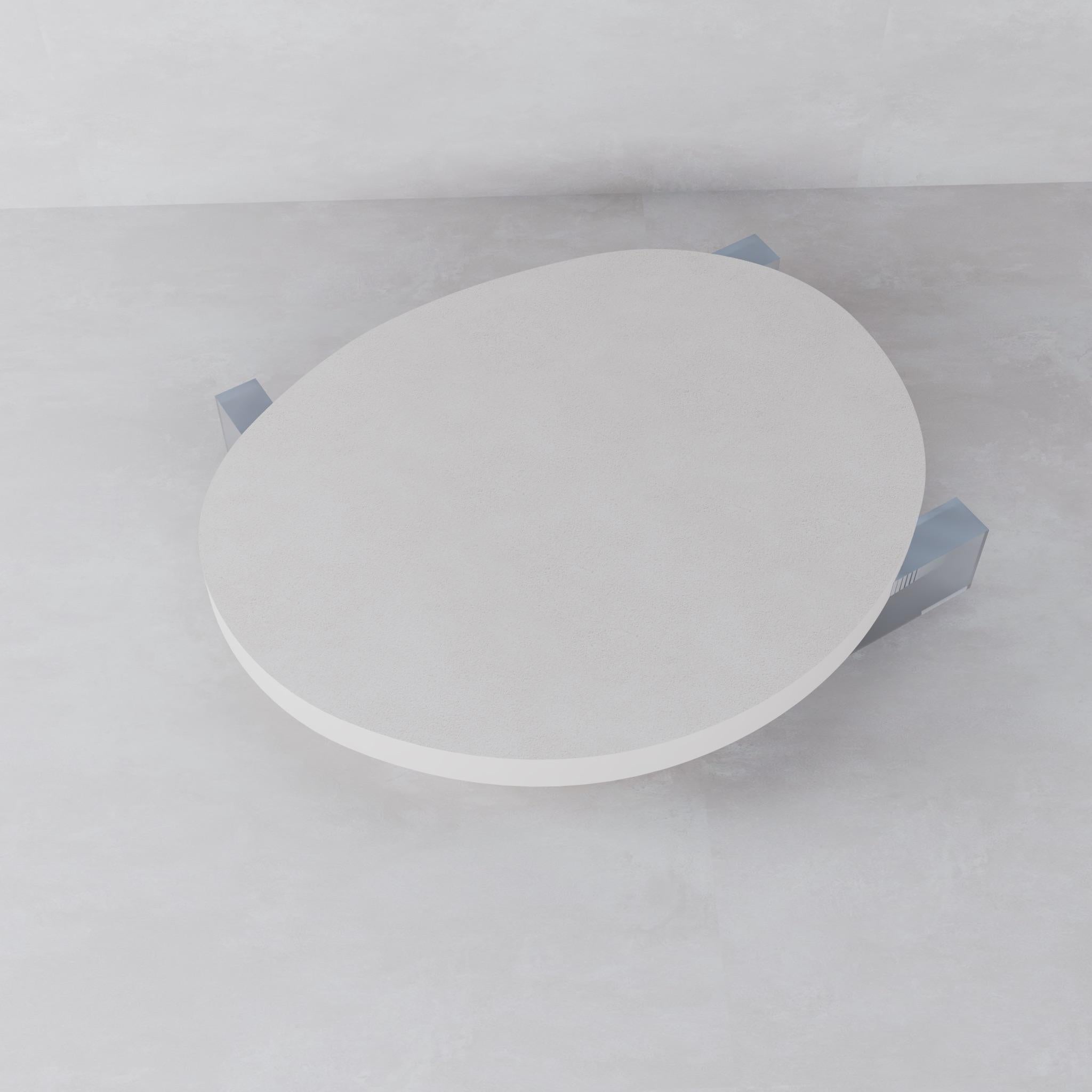 Brutalist Clay & Resin Round Coffee Table -  ÉTER Furniture, FACIES 05 In New Condition For Sale In Miami, FL