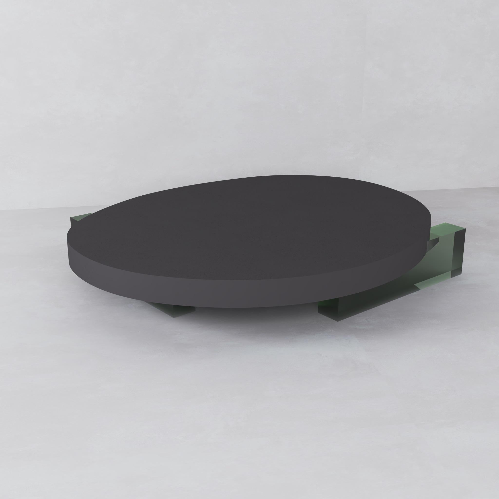 Brutalist Clay & Resin Round Coffee Table -  ÉTER Furniture, FACIES 05 For Sale 2