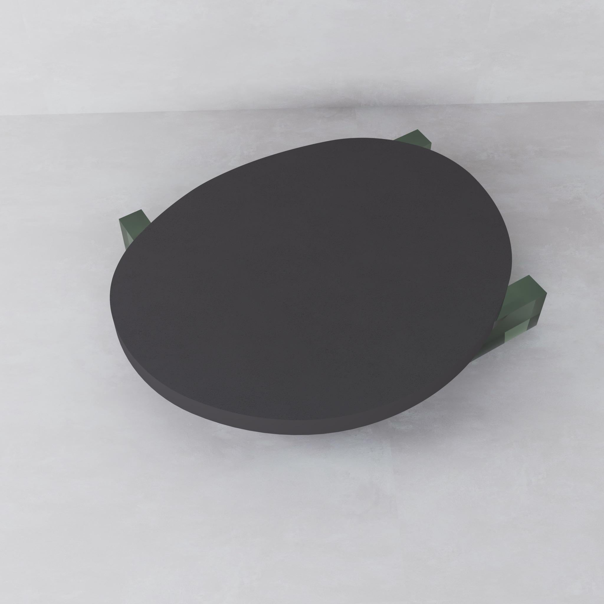 Brutalist Clay & Resin Round Coffee Table -  ÉTER Furniture, FACIES 05 For Sale 3