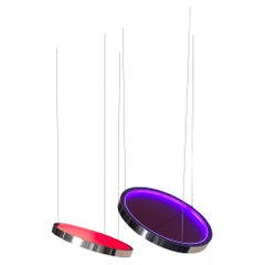 Éter Mini Lighting Sculpture by Paul Sende, LED-Illuminated Acrylic Discs
