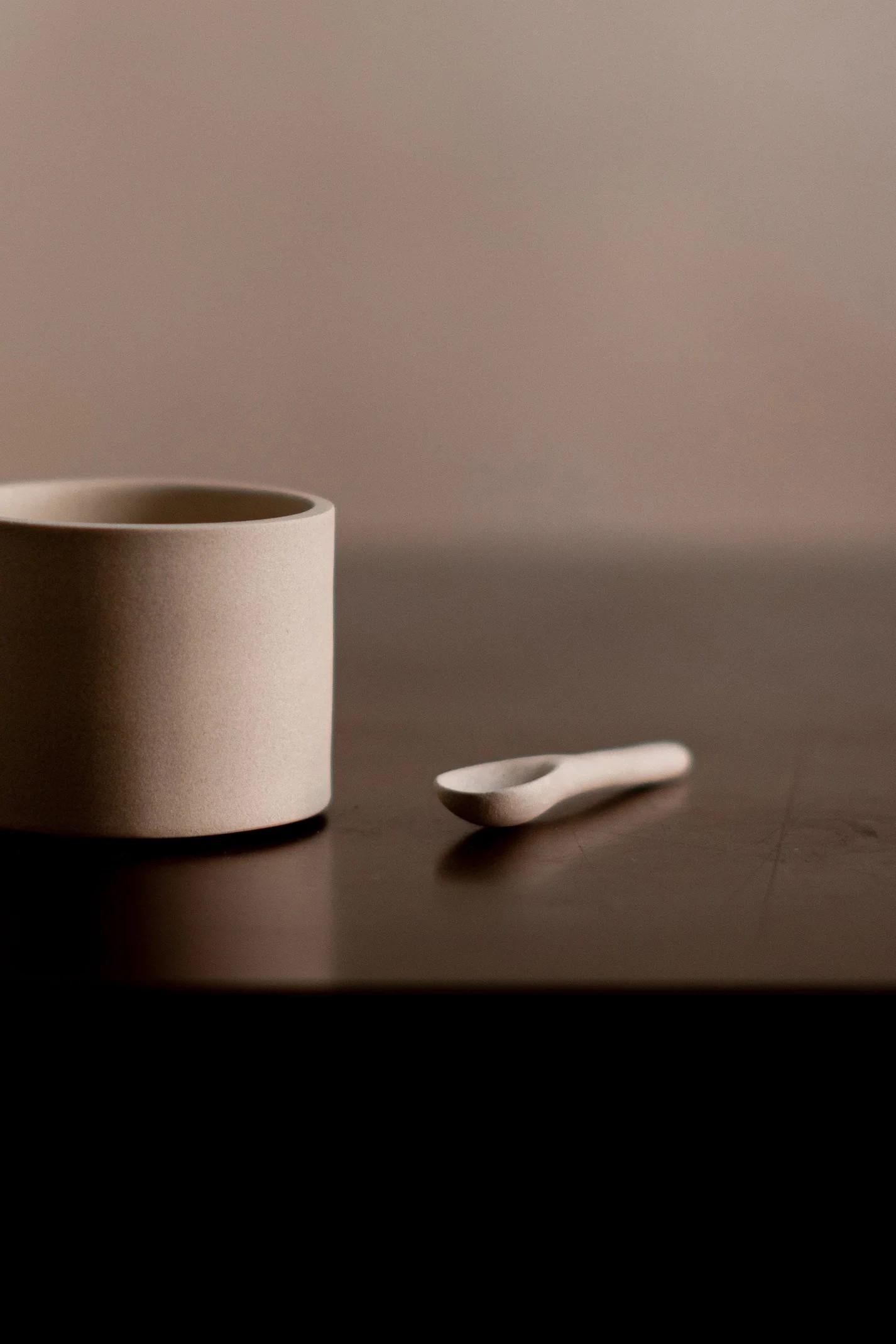 Brutalist ETER SERVE-WARE - Sauce Server Spoon - EUCLID COLLECTION . Handmade Clay For Sale